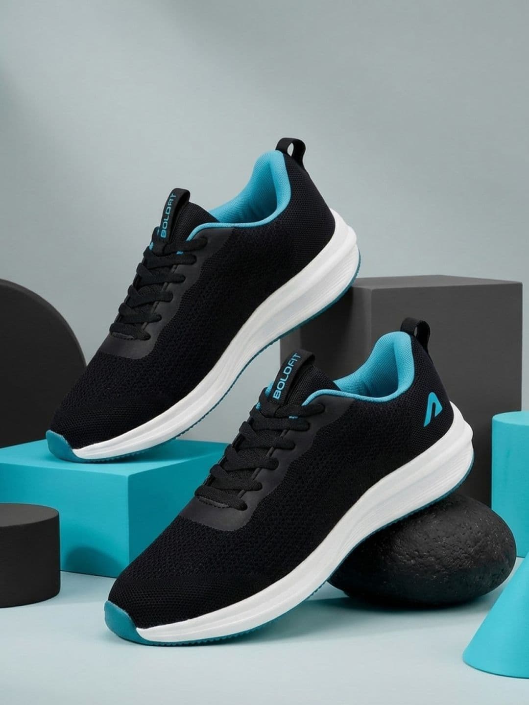 BOLDFIT Women Black Porcelain Progressx Walking Shoes - view 1