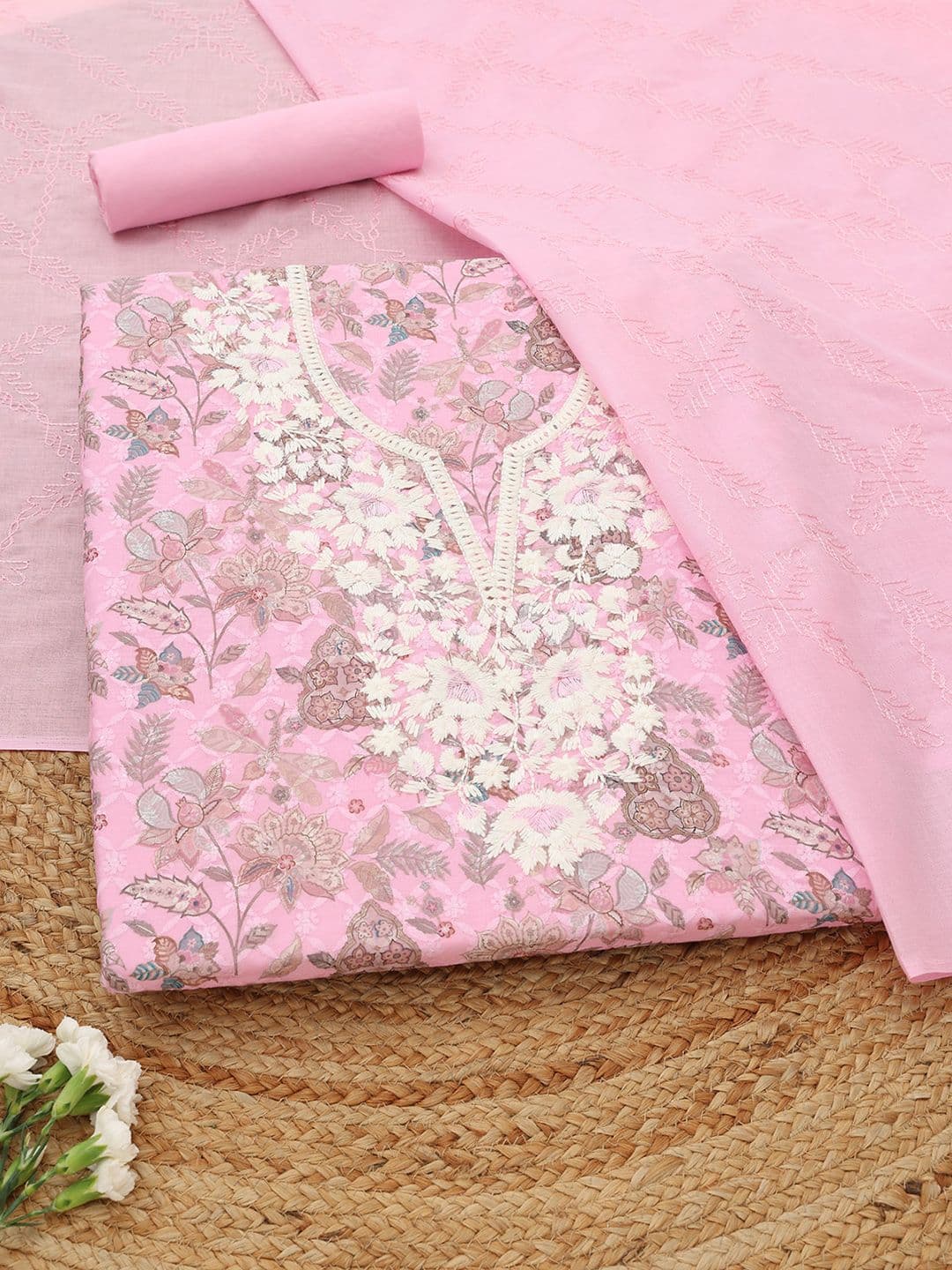 Soch Printed Unstitched Dress Material - view 1