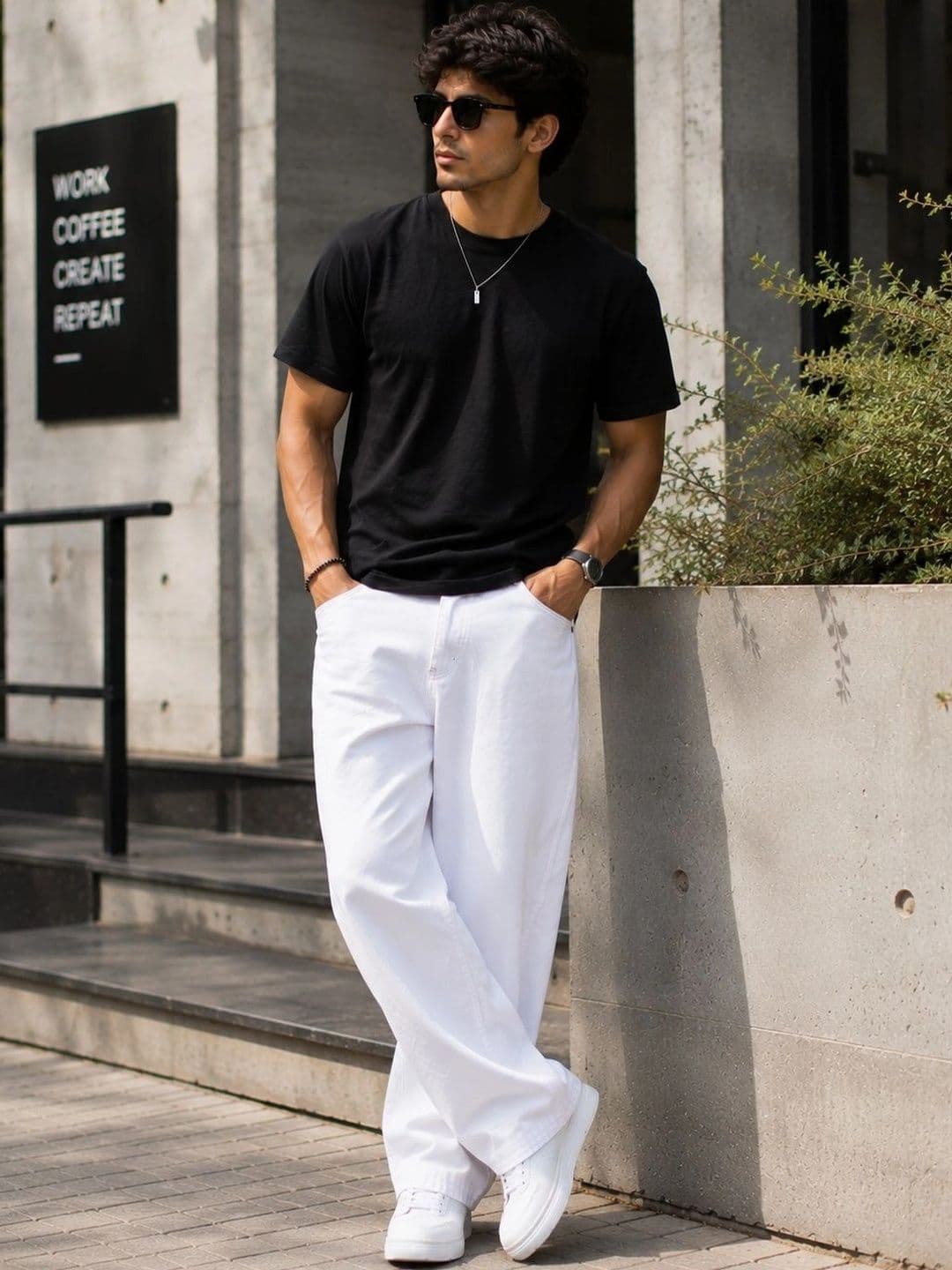 DENIM LIFE Men Wide Leg Mid-Rise Stretchable Jeans - view 1