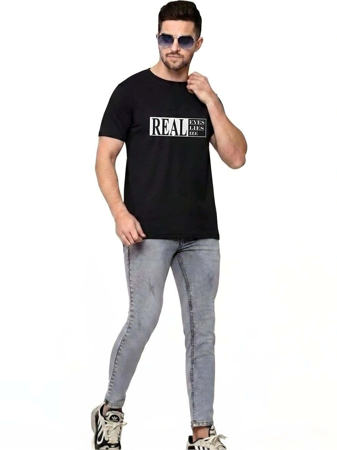 FLORA SHINE Men Typography Printed Bio Finish T-shirt - view 1