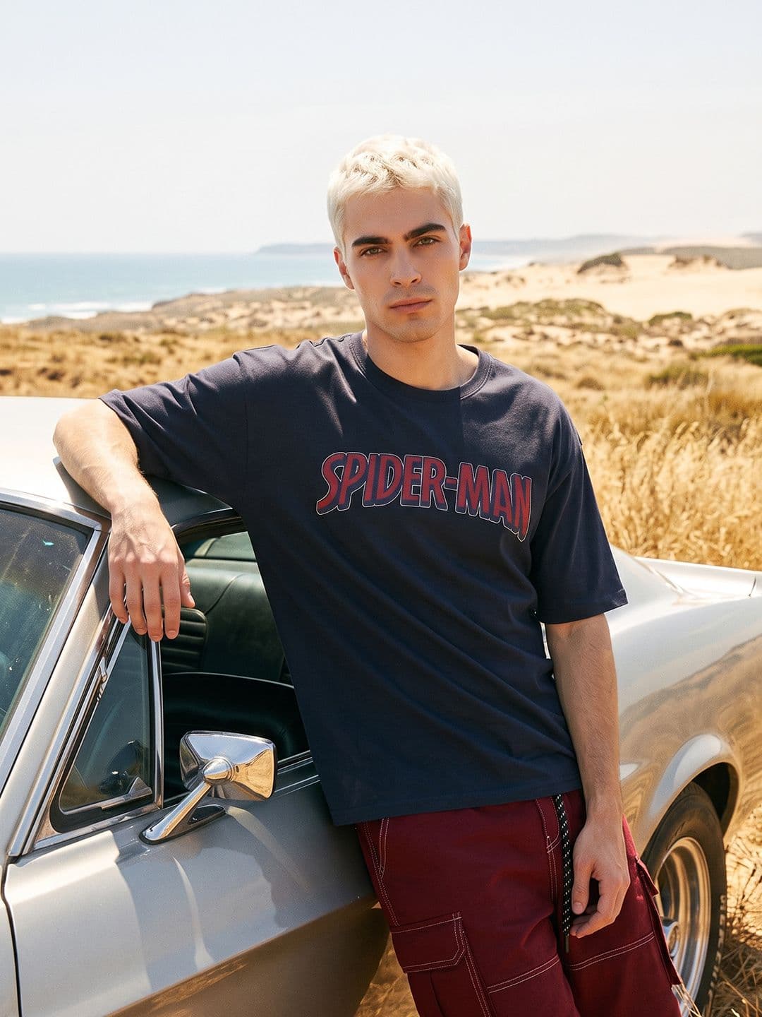 Kook N Keech Oversized Fit Spider-Man Graphic Printed Pure Cotton T-shirt - view 1