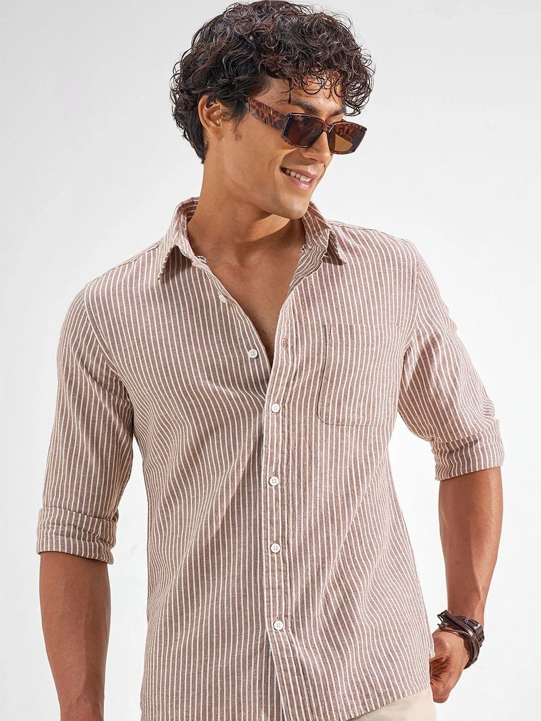 HIGHLANDER Men Slim Fit Striped Casual Shirt - view 1
