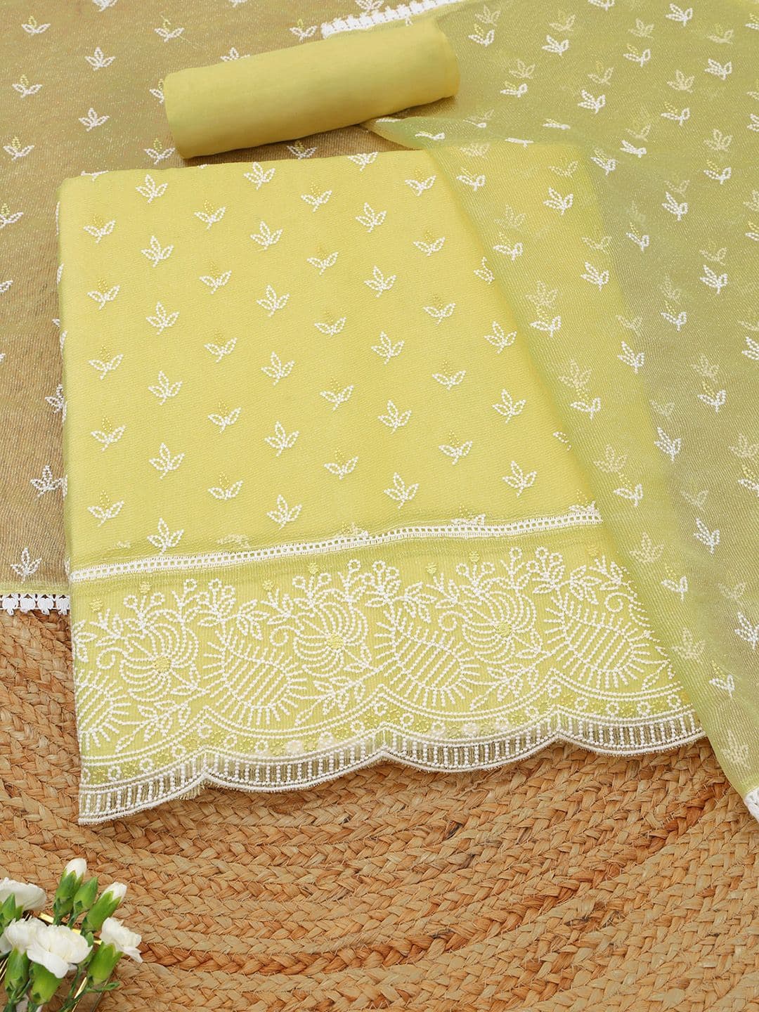 Soch Printed Unstitched Dress Material - view 1