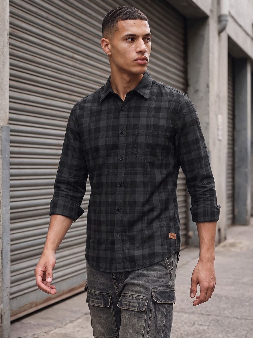 The Roadster Life Co. Checked Pure Cotton Casual Shirt - view 1