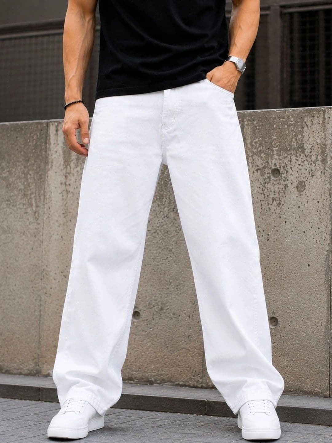 DENIM LIFE Men Classic Straight Fit Mid-Rise Stretchable Jeans - view 1