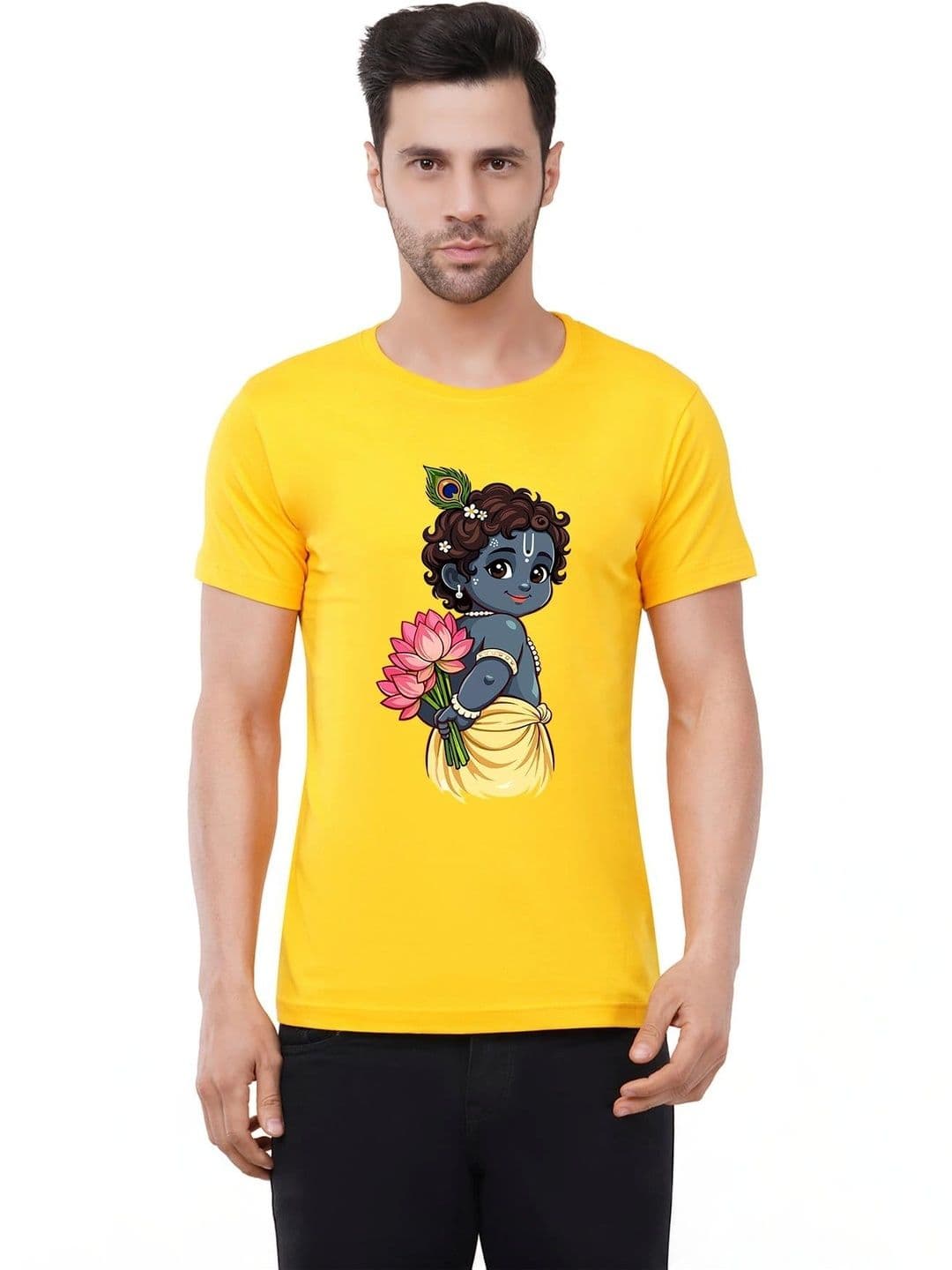 Aseria Men Little Krishna Printed T-shirt - view 1