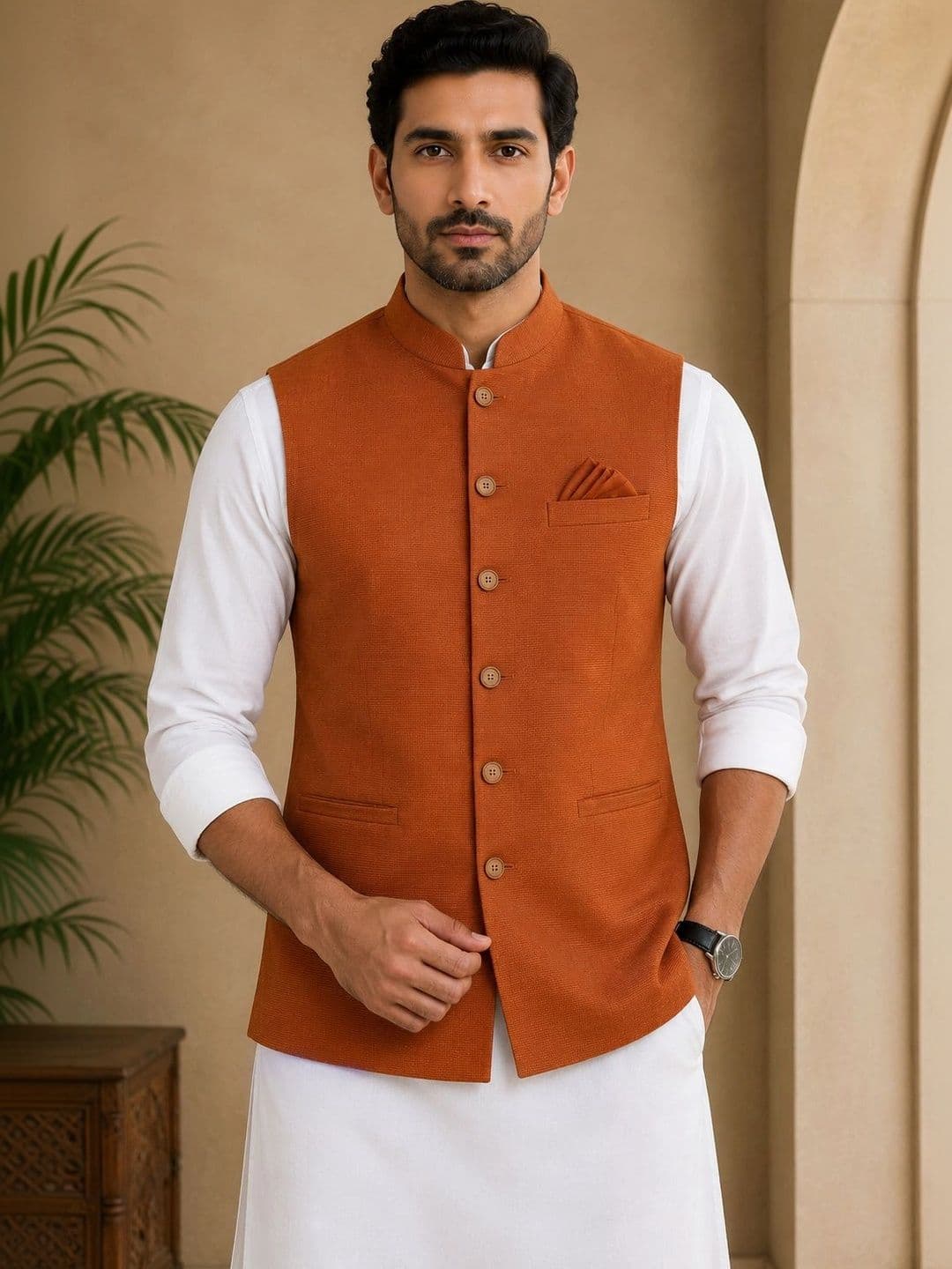 INVICTUS Woven Nehru Jackets - view 1