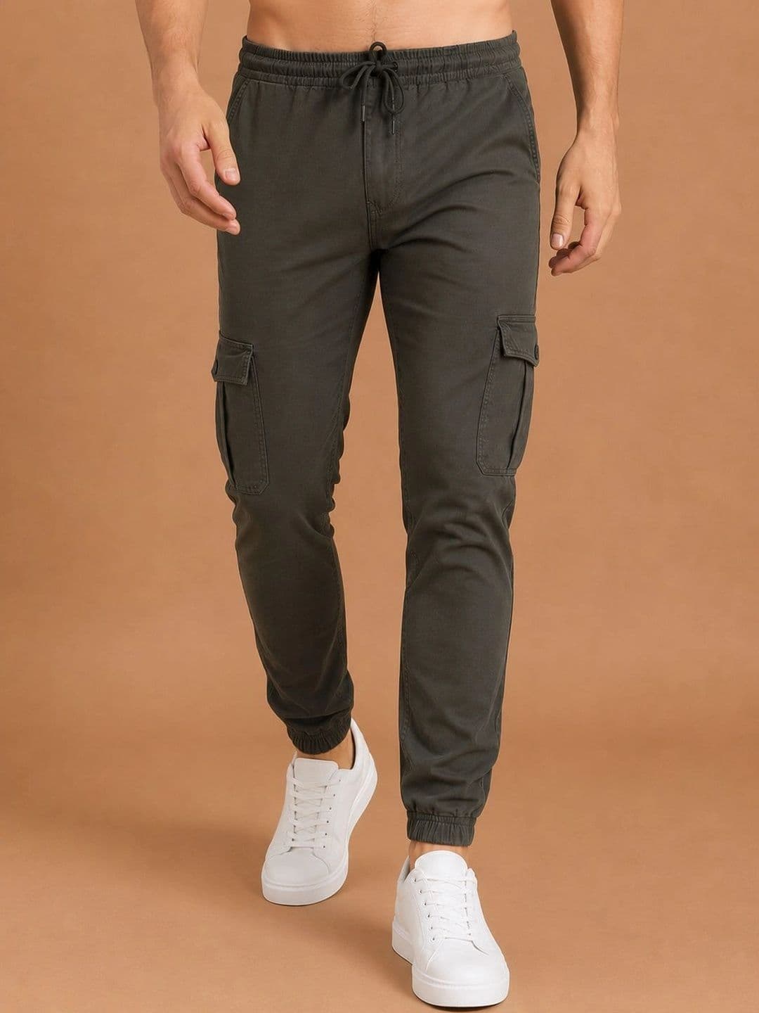 Roadster Men Smart Tapered Fit Easy Wash Cargos Trousers - view 1