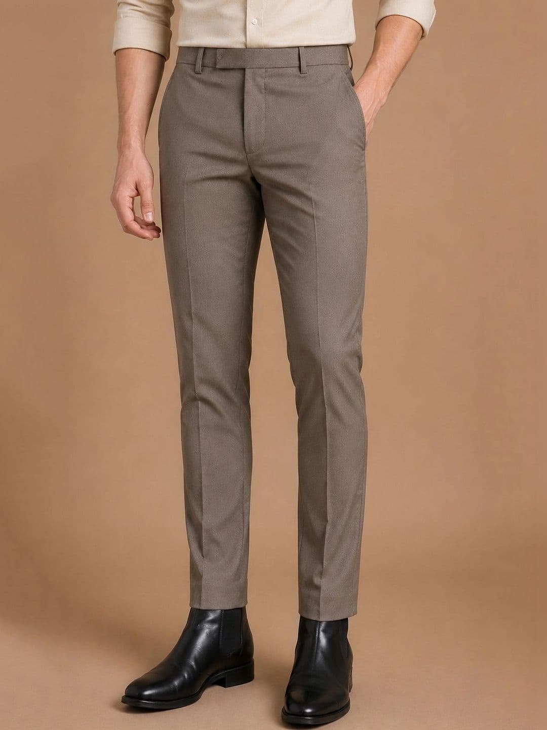 Roadster Men Relaxed Tapered Fit Easy Wash Pleated Trousers - view 1