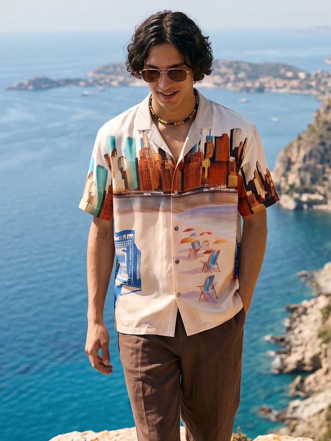 The Indian Garage Co Men Relaxed Fit Graphic Printed Resortwear Shirt - view 1