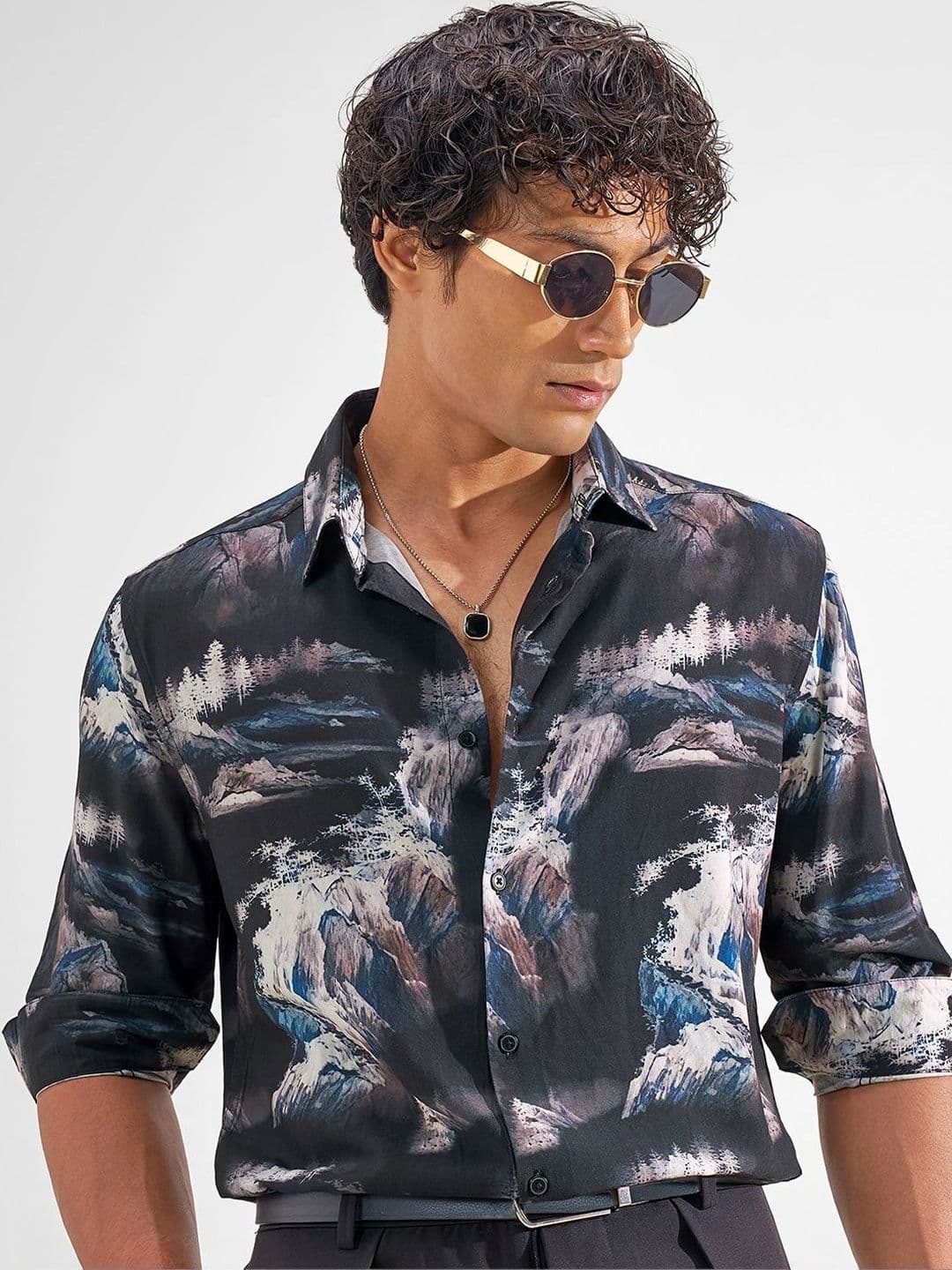 HIGHLANDER Men Slim Fit Printed Casual Shirt - view 1