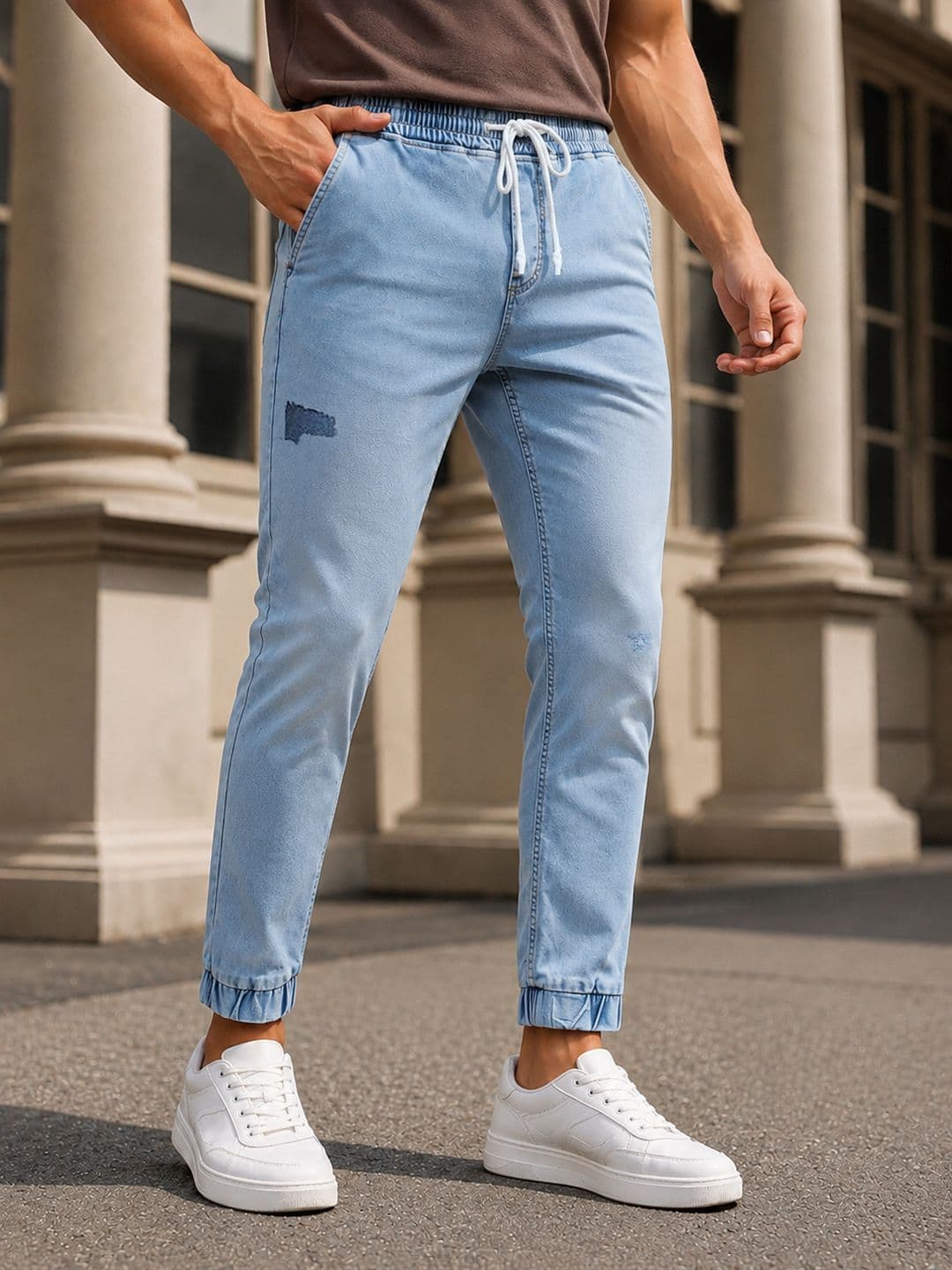 The Indian Garage Co Men Slim Fit Heavy Fade Stretchable Jeans - view 1