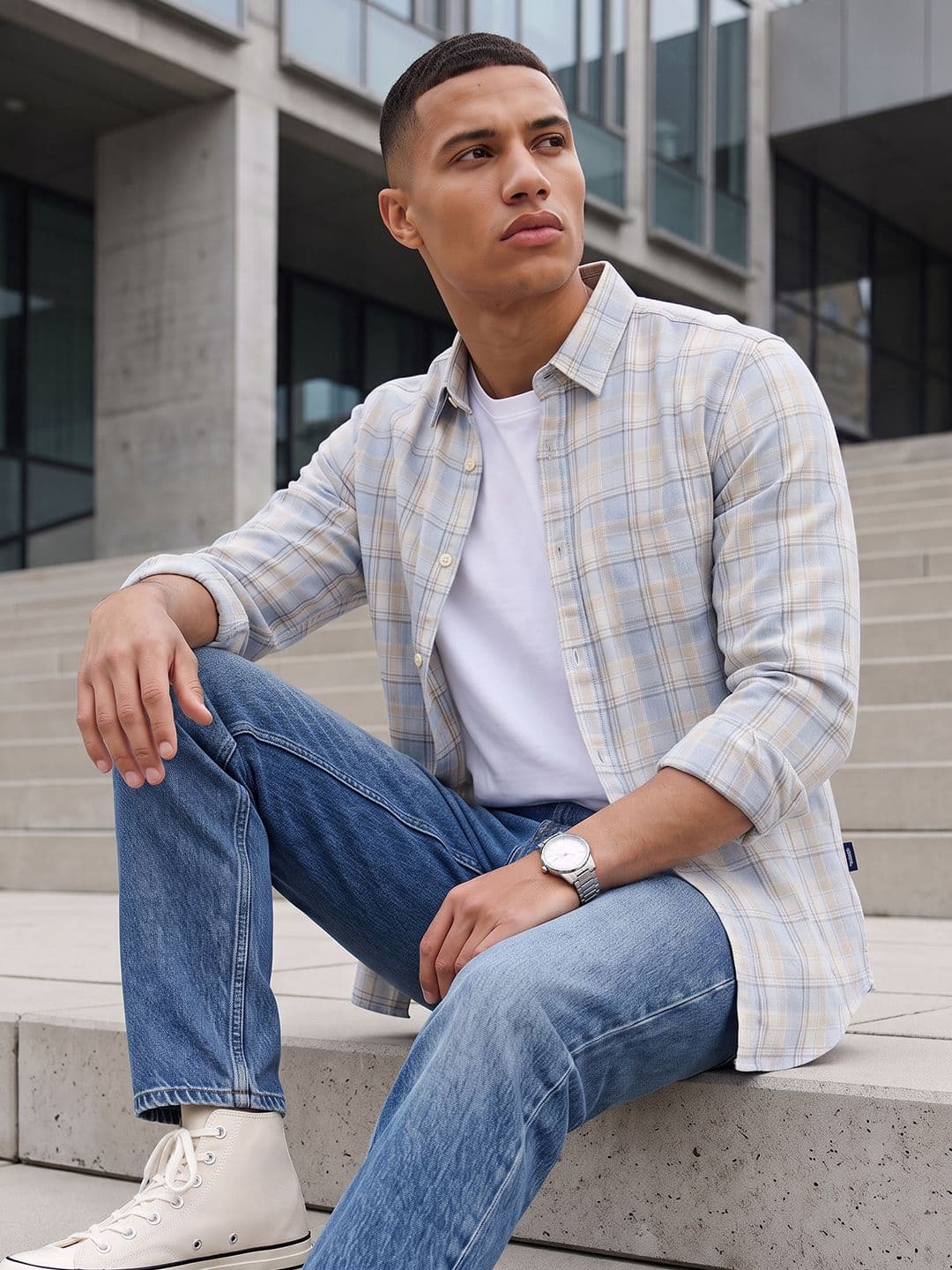 The Roadster Life Co. Premuim Cotton Linen Slim Fit Casual Shirt - view 1