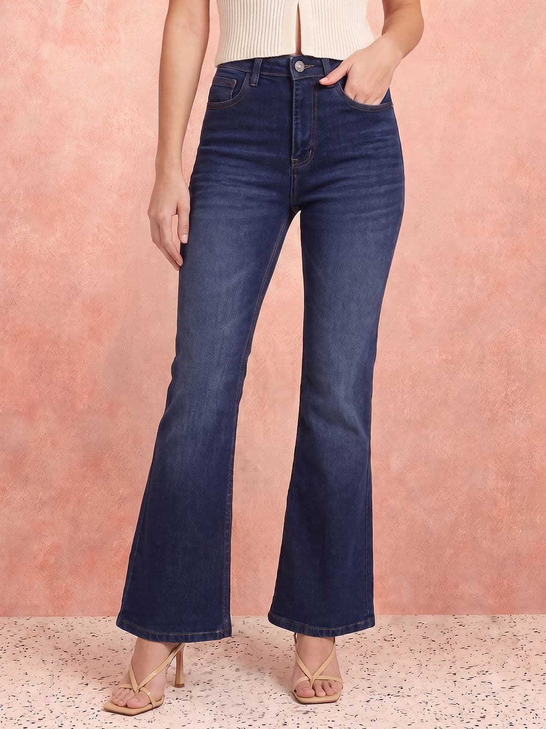 all about you Women Bootcut High-Rise Light Fade Stretchable Jeans - view 1