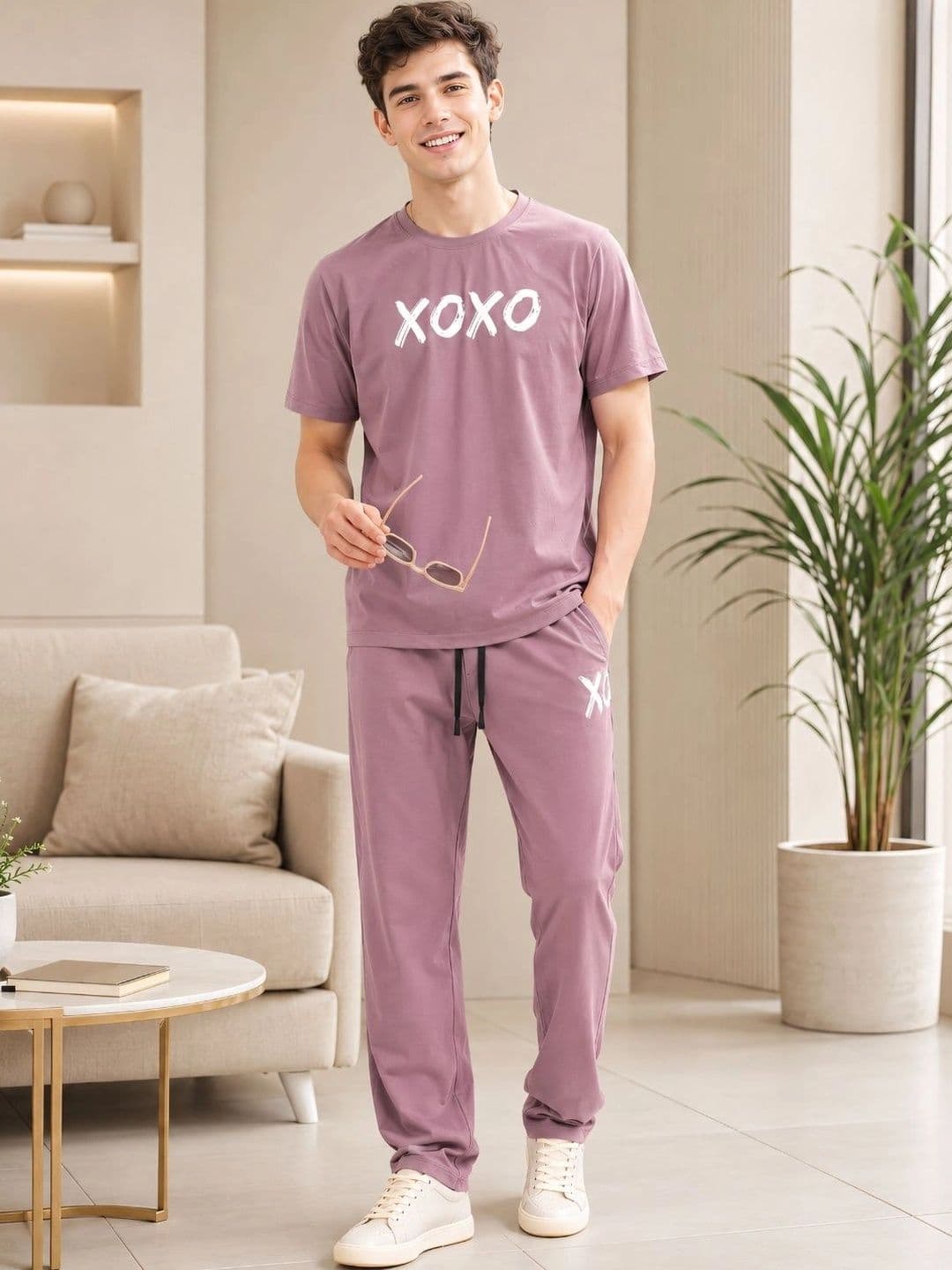 WEET Men Printed Pure Cotton T-Shirt and Pyjama Night Suits - view 1