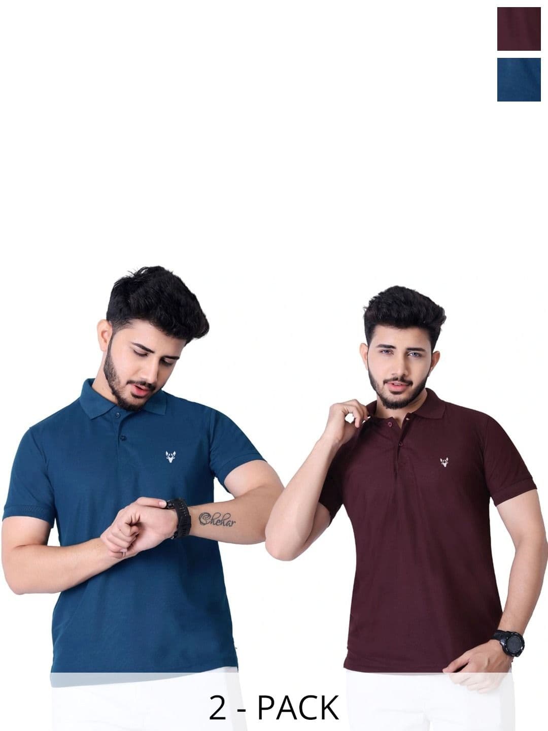 DEE LEAF Men Brand Logo 2 Polo Collar Abzorb T-shirt - view 1