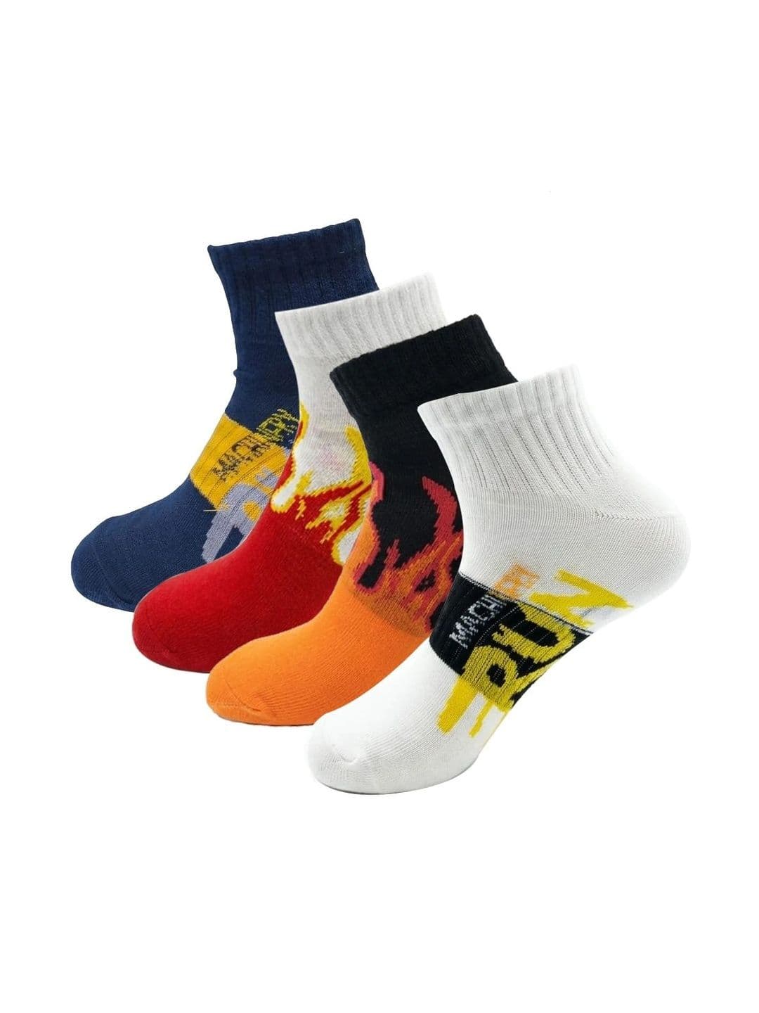 BEAR&BEYOND Men Pack of 4 Cotton Patterned Above Ankle Socks - view 1