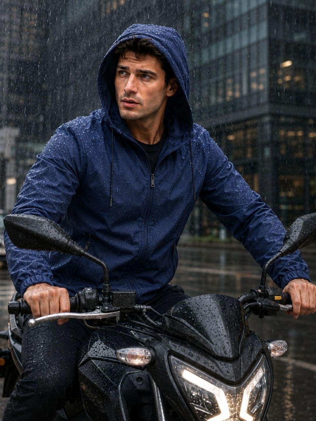 CARABA Men Hooded Rain Jacket - view 1