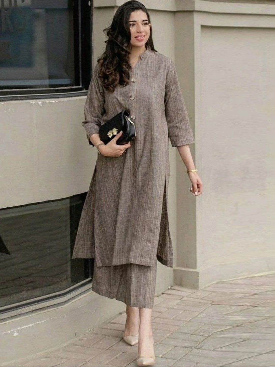 GoSriKi Women Printed Regular Kurta with Palazzos - view 1