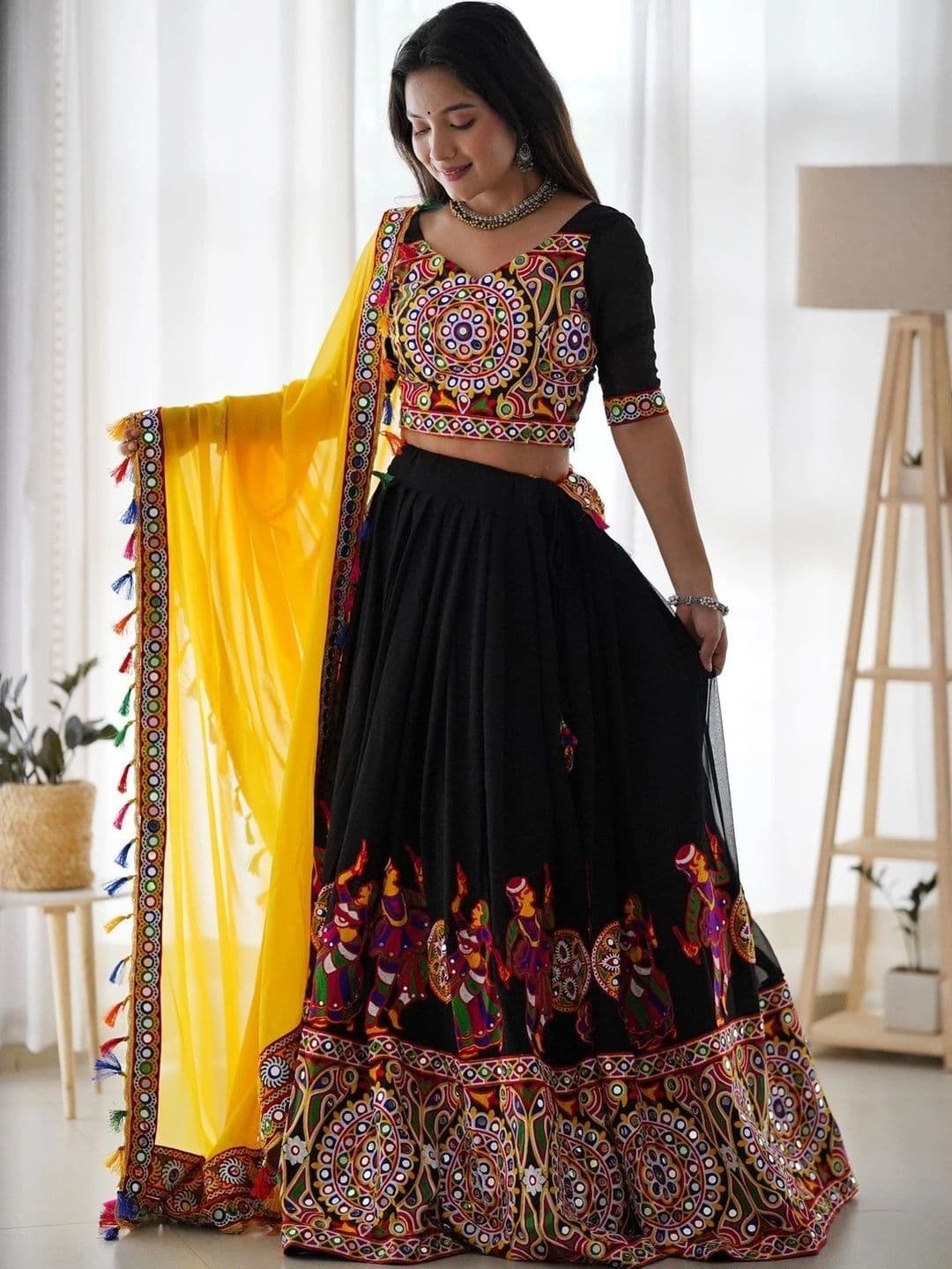 Futra Gabha Embroidered Sequinned Ready to Wear Lehenga & Blouse With Dupatta - view 1