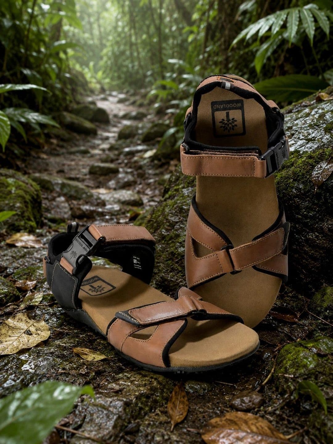 Woodland Men Leather Comfort Sandals - view 1