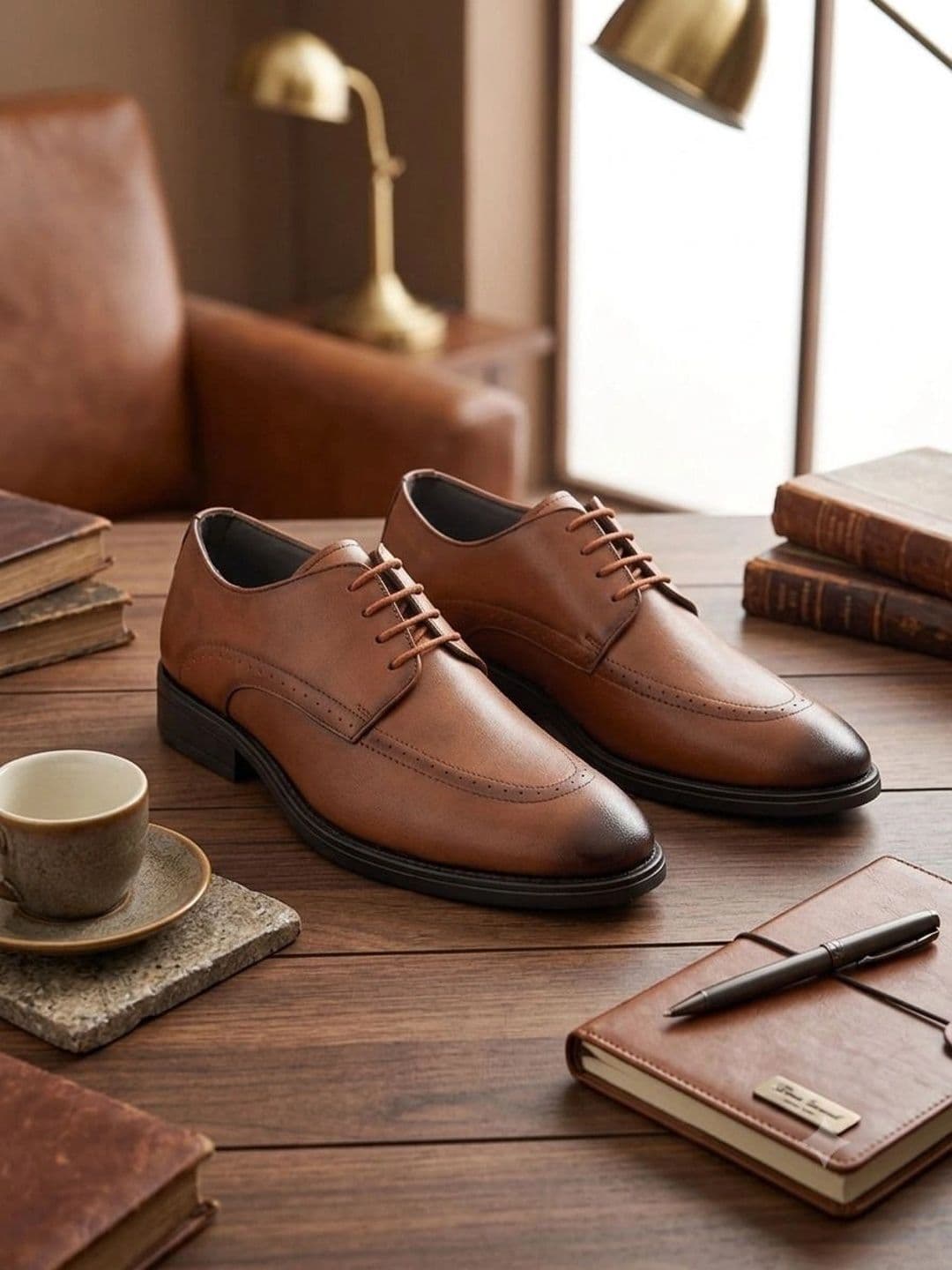 Killer Men Textured PU Round Toe Lace-Ups Derbys Formal Shoes - view 1