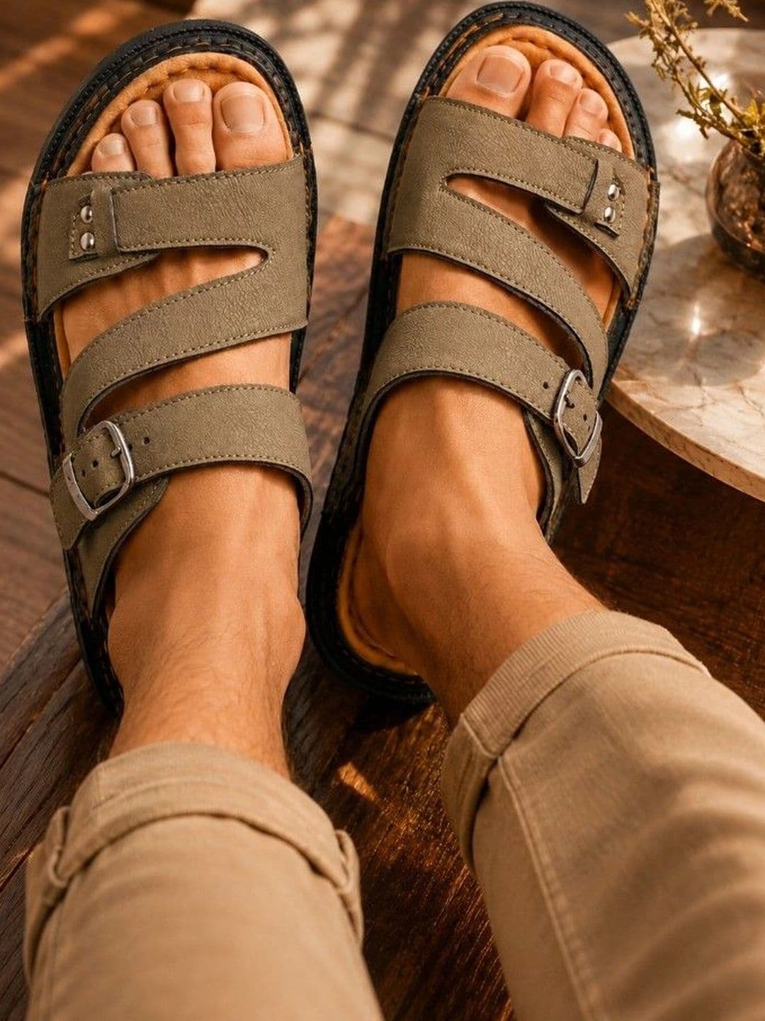 Roadster Men Suede Comfort Sandals - view 1