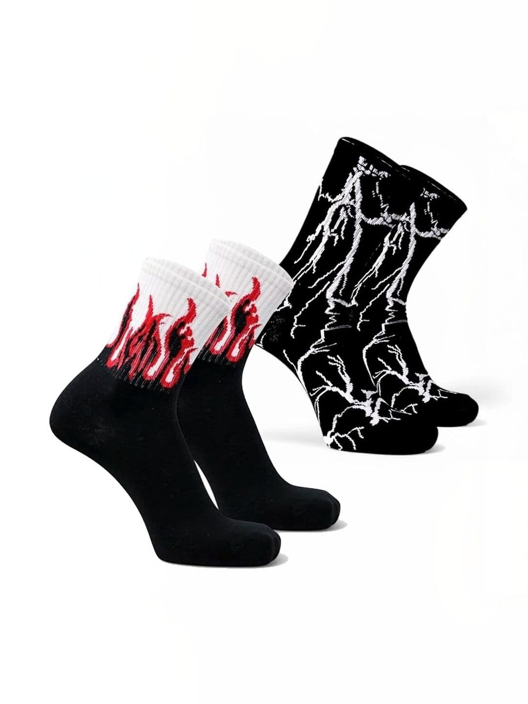 BEAR&BEYOND Men Pack of 2 Cotton Patterned Calf Length Socks - view 1