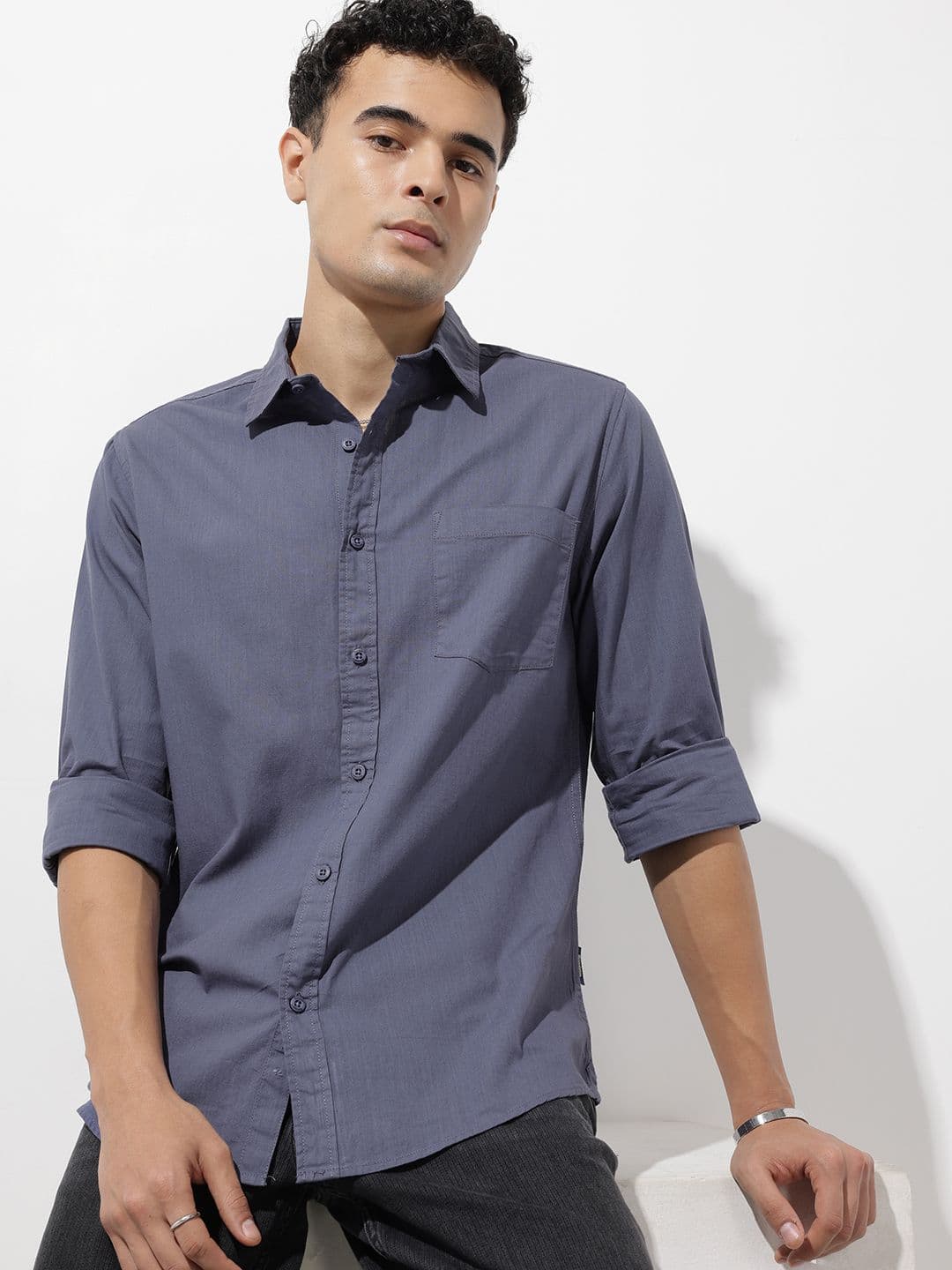 The Roadster Life Co. Cotton Linen Casual Shirt - view 1