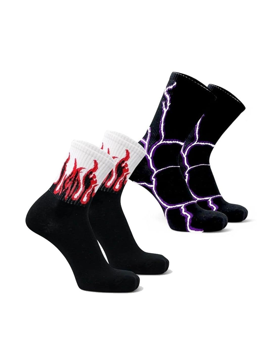 BEAR&BEYOND Men Pack of 2 Cotton Patterned Calf Length Socks - view 1