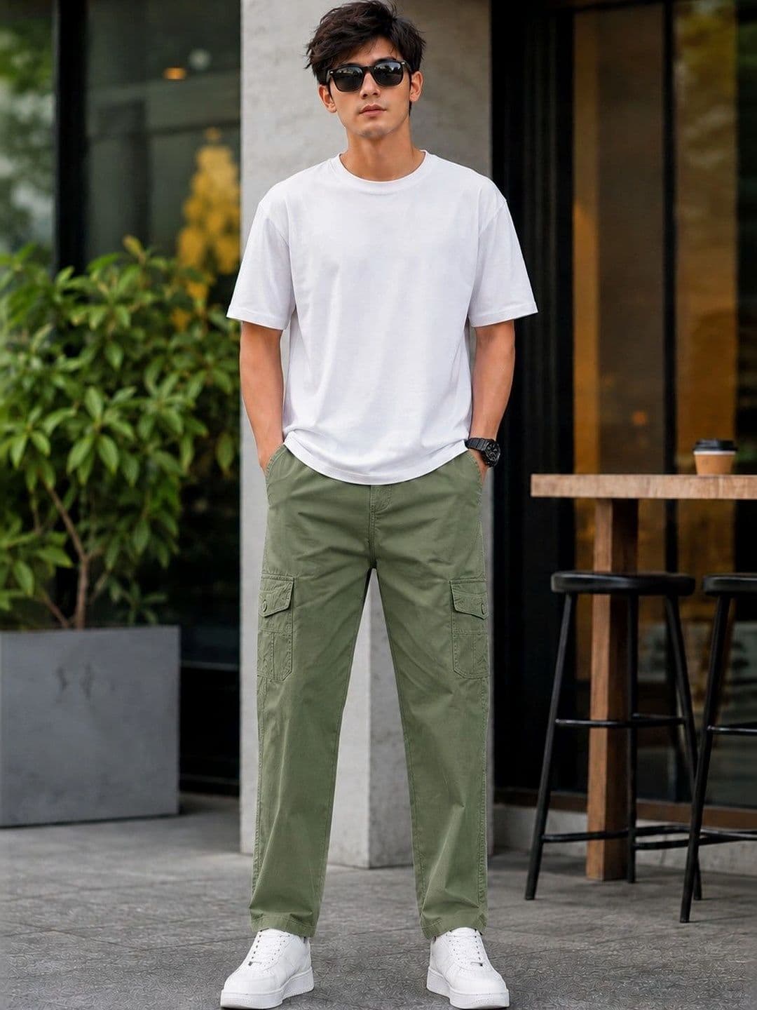 Arav Creation Men Regular Fit Rapid-Dry Cargos - view 1