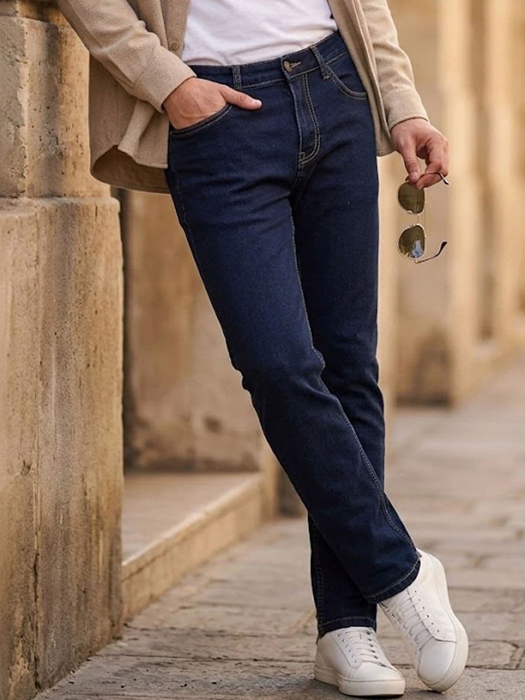 Urbano Fashion Men Straight Fit Mid-Rise Heavy Fade Stretchable Jeans - view 1