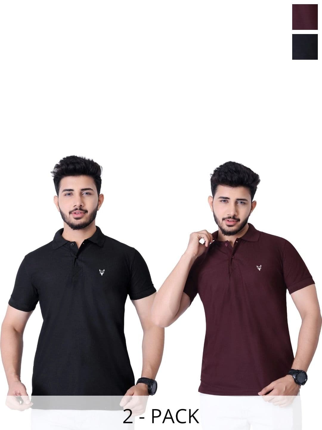 DEE LEAF Men Brand Logo 2 Polo Collar Abzorb Pockets T-shirt - view 1