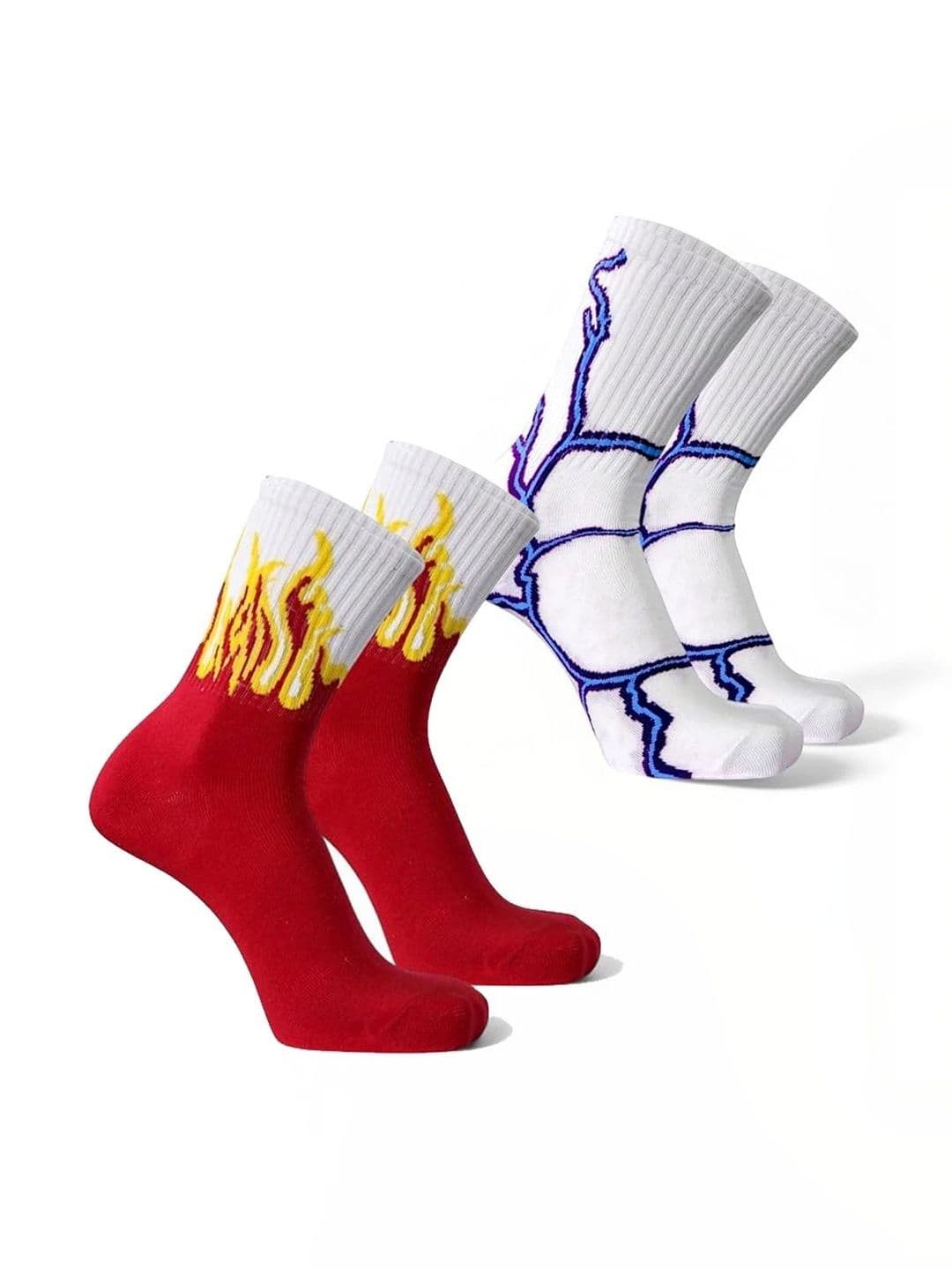 BEAR&BEYOND Men Pack of 2 Cotton Patterned Calf Length Socks - view 1