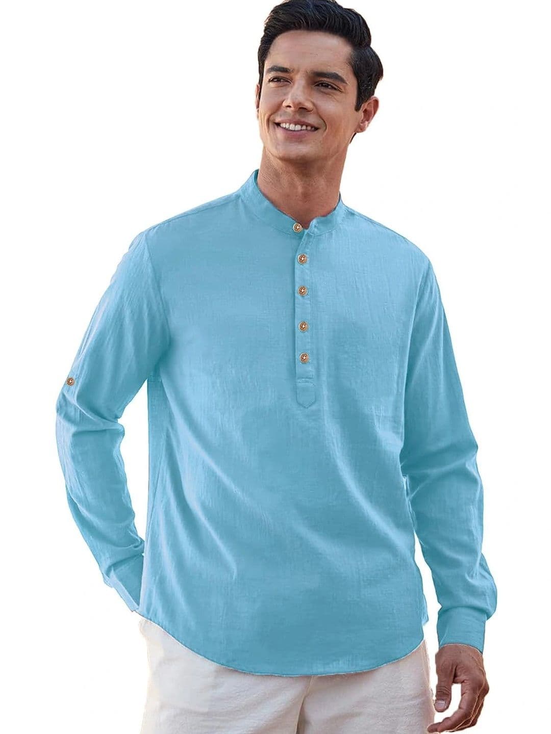 BLUE ROBED Men Kurta - view 1