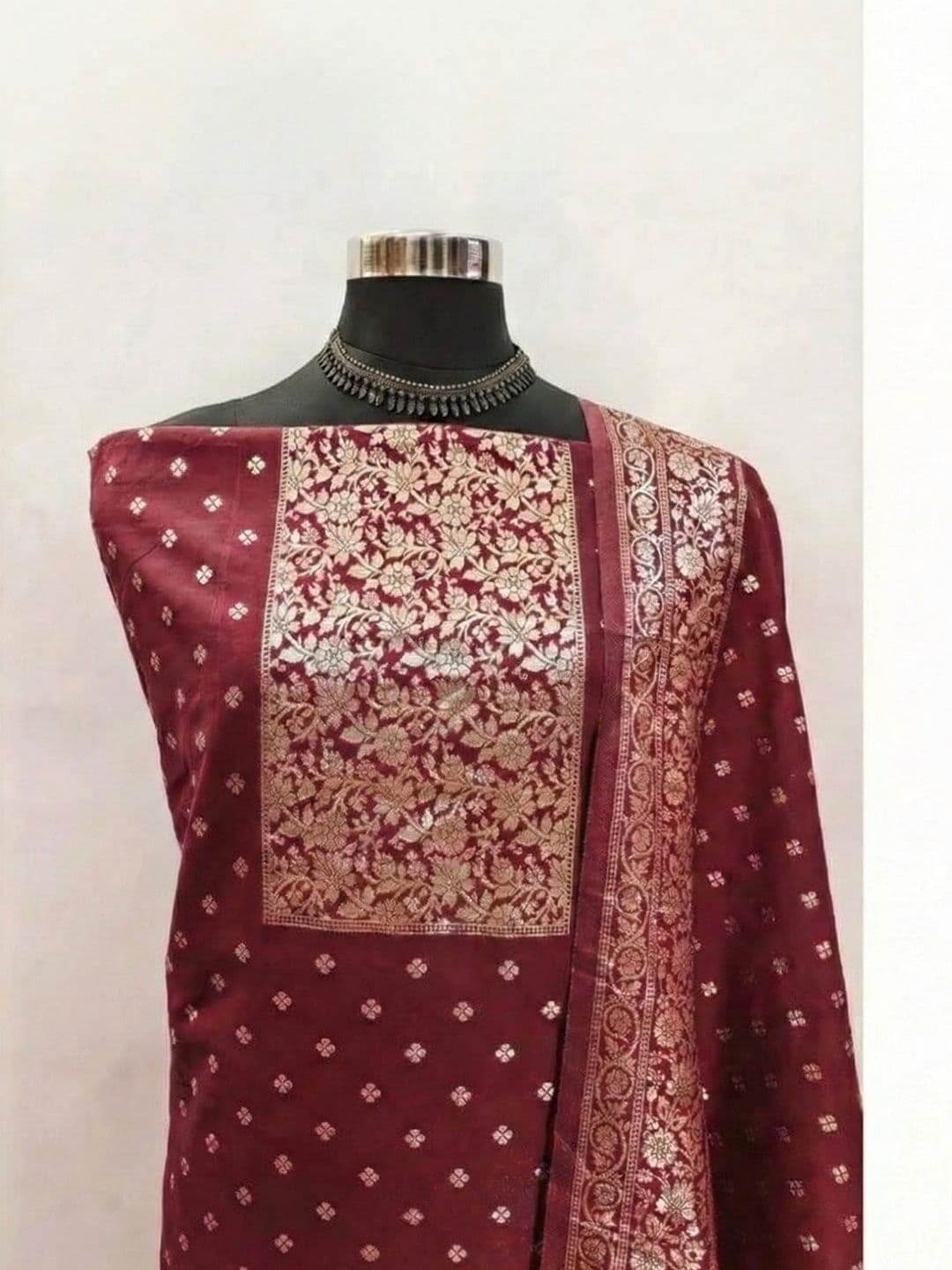 Dhaaga Ghar Art Silk Unstitched Dress Material - view 1
