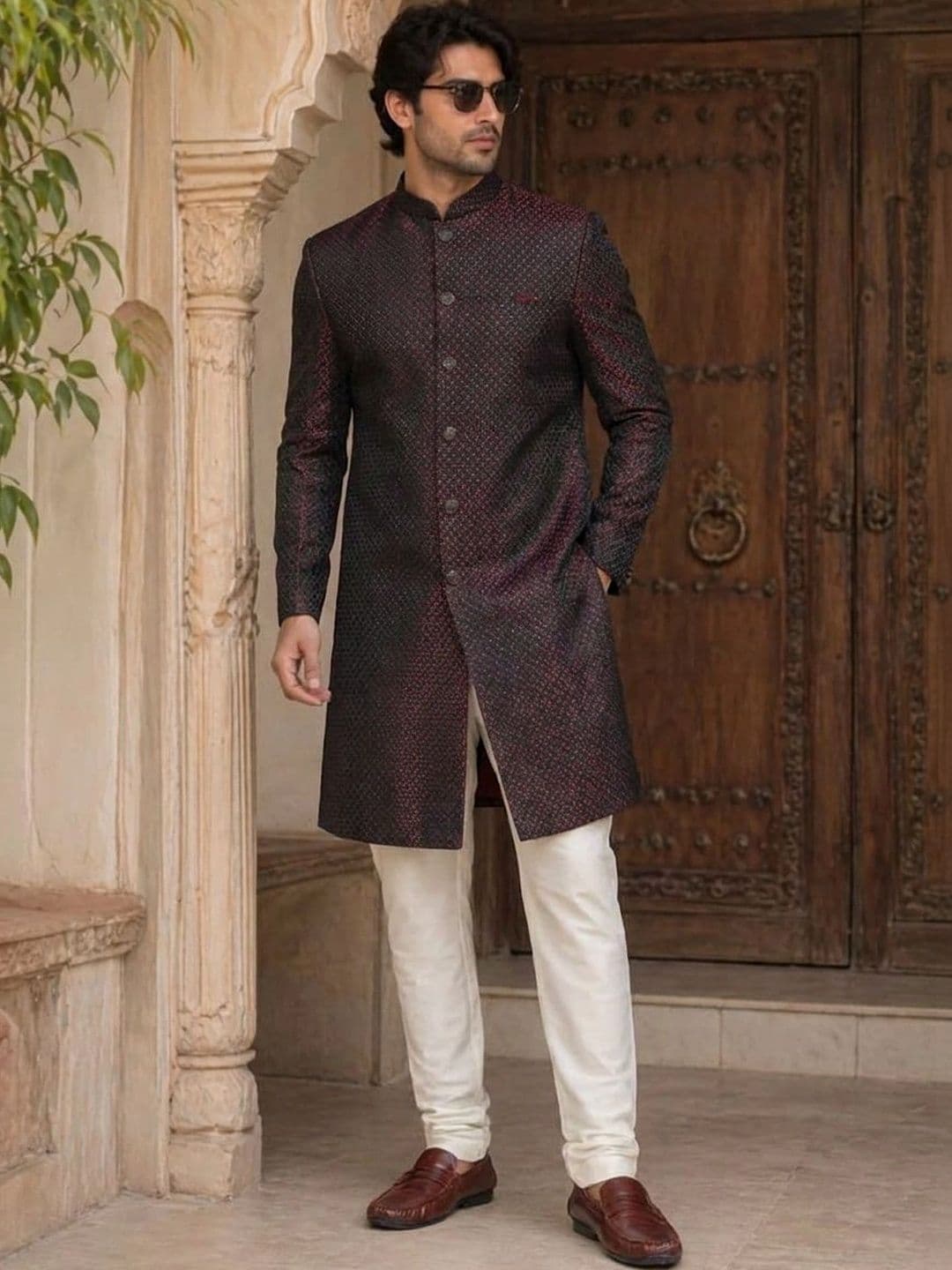 KISAH Self Designed Indo-Western Sherwani Set - view 1