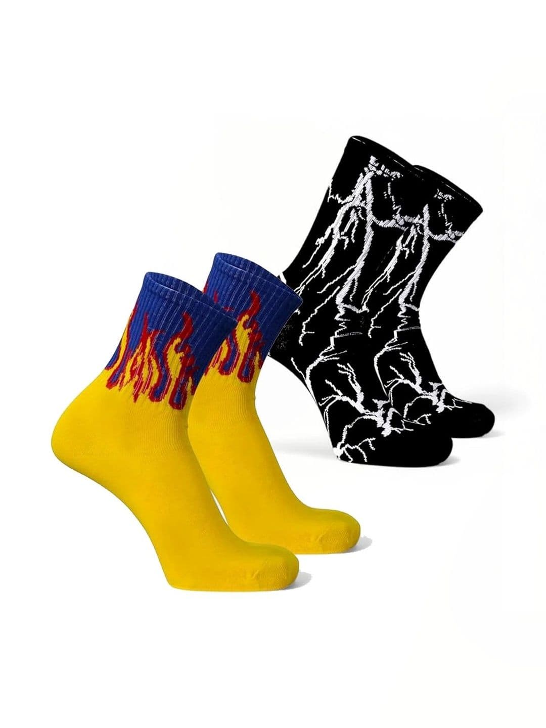 BEAR&BEYOND Men Pack of 2 Cotton Patterned Calf Length Socks - view 1