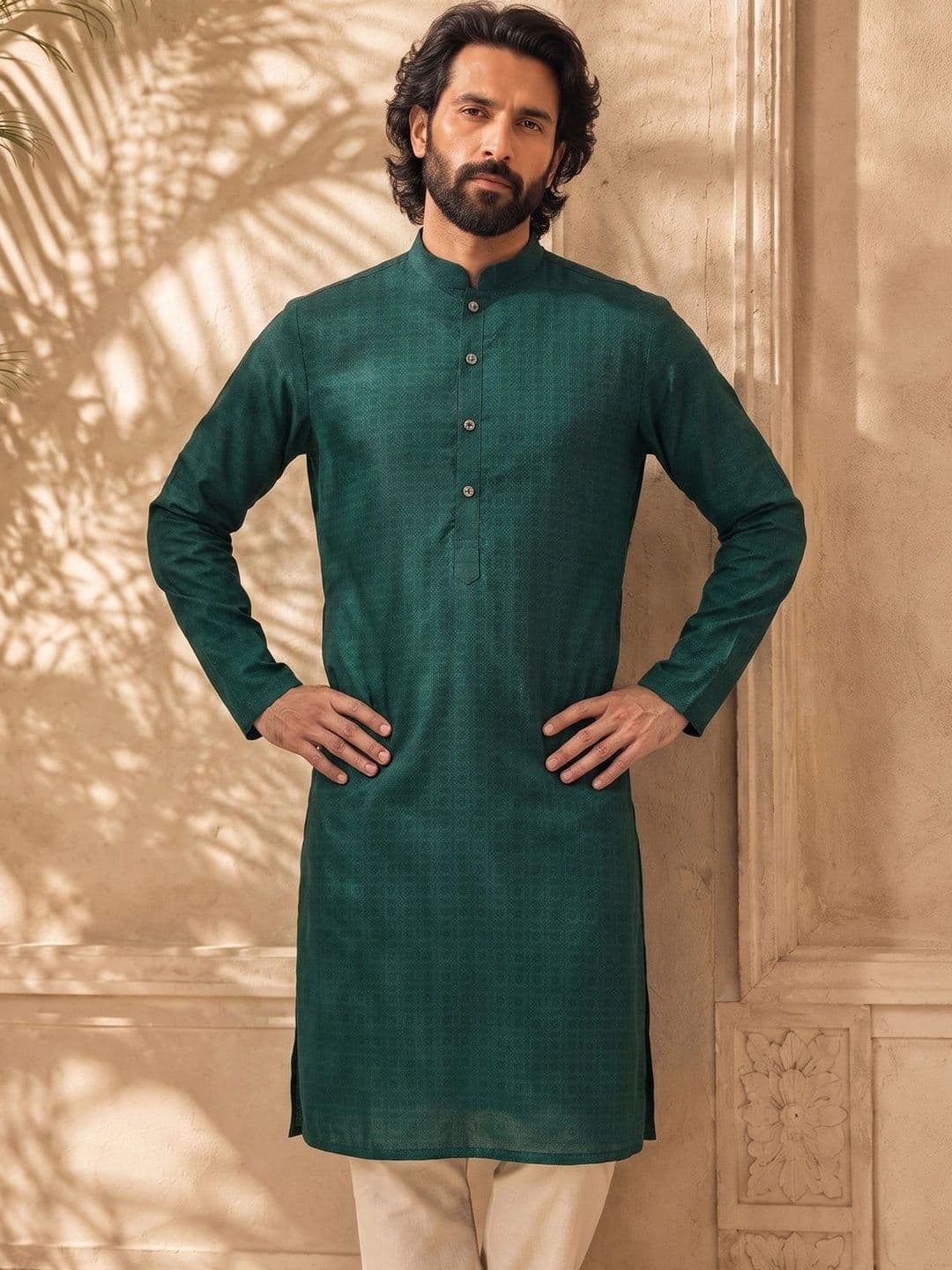 FashionRiti Men Jacquard Kurta - view 1