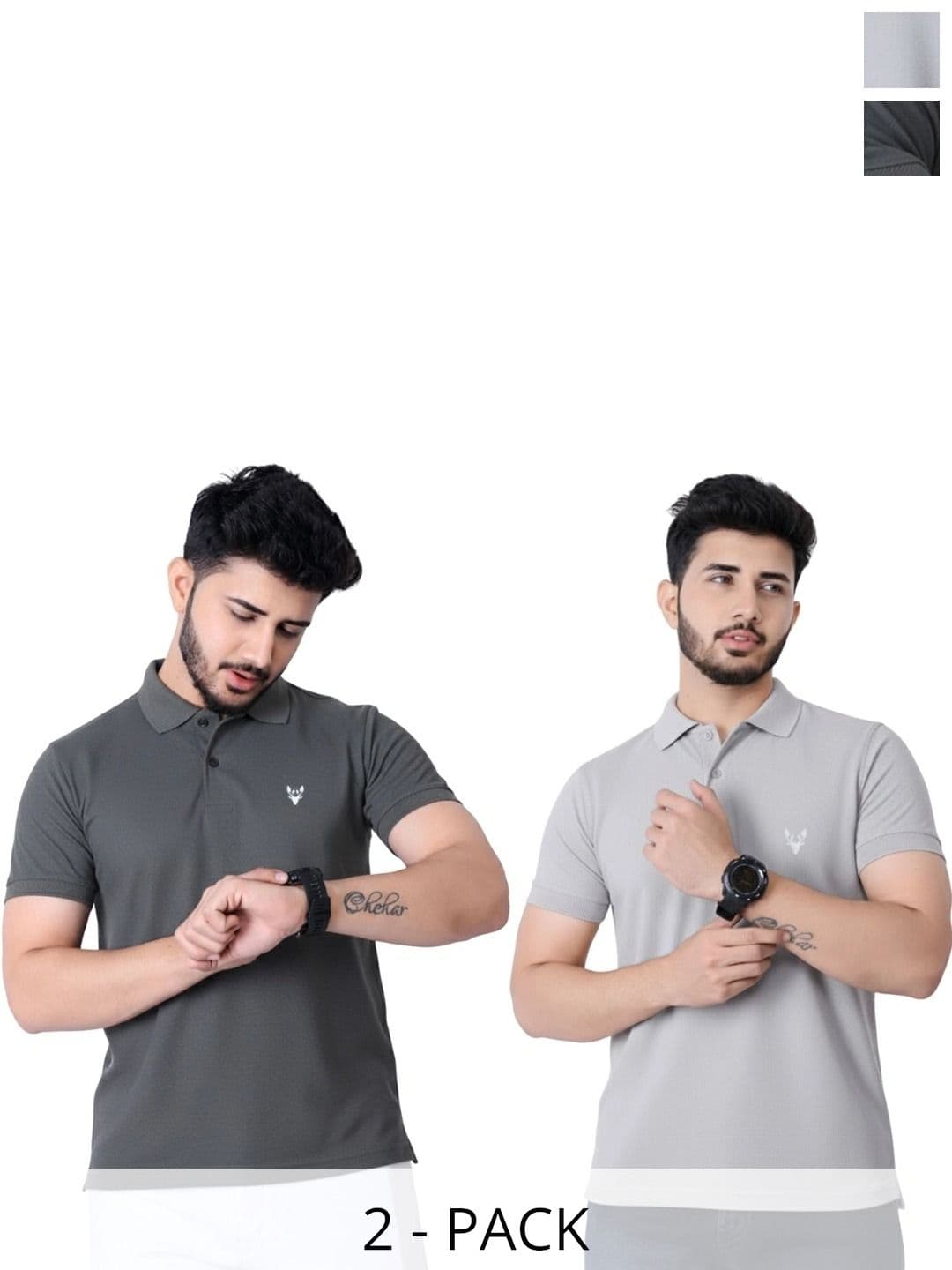 DEE LEAF Men Brand Logo 2 Polo Collar Abzorb T-shirt - view 1