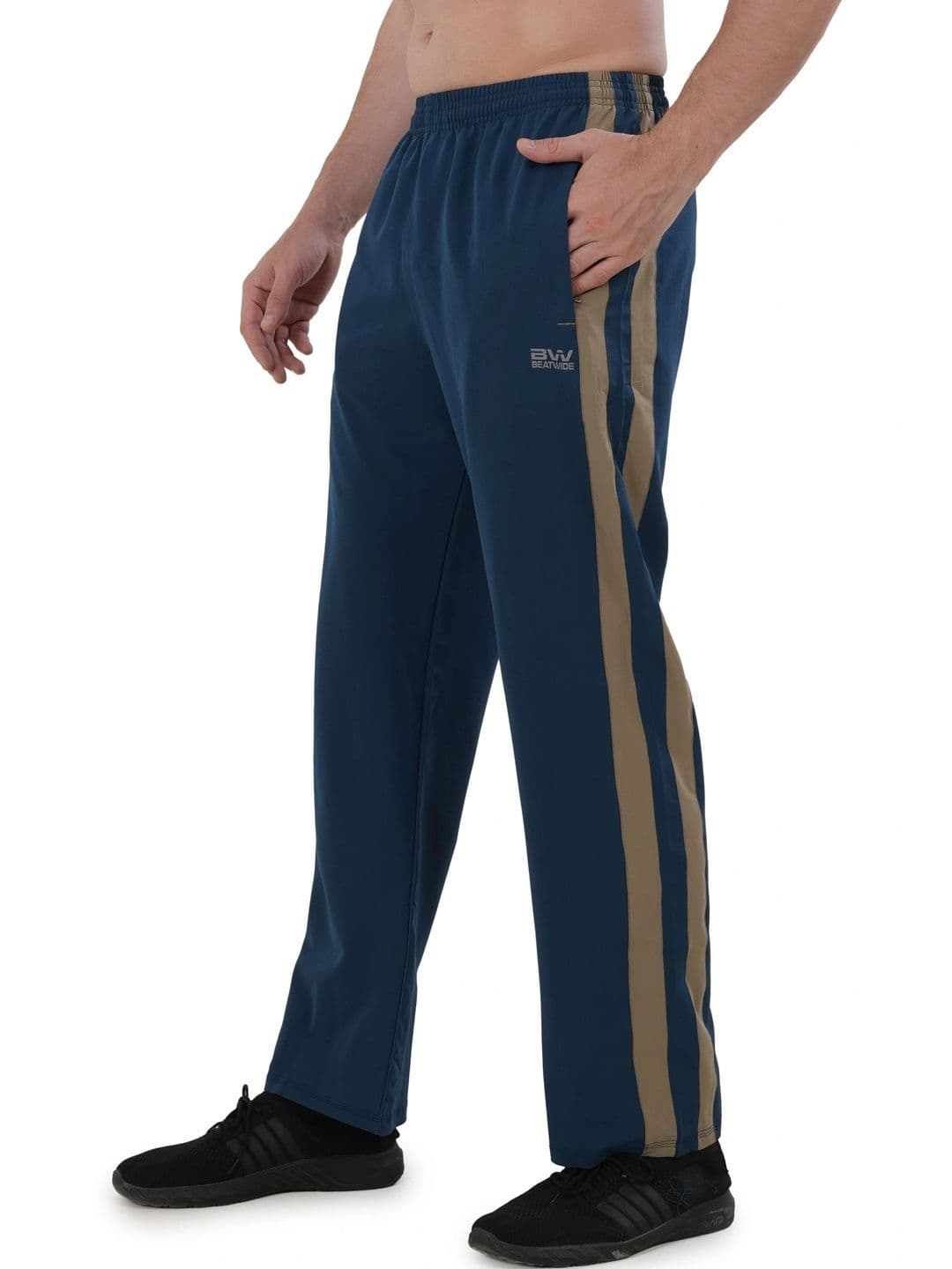 Beatwide Men Relaxed Fit Colourblocked Rapid-Dry Training Track Pants - view 1