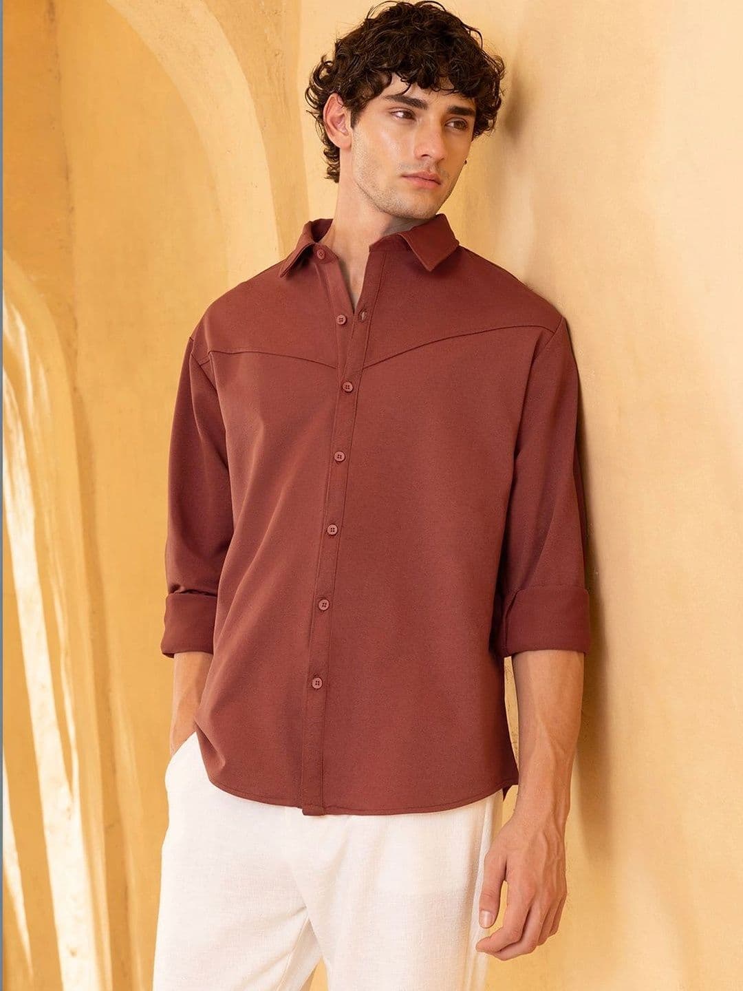 CAHOOT Men's Solid Oversized Fit Shirt - view 1