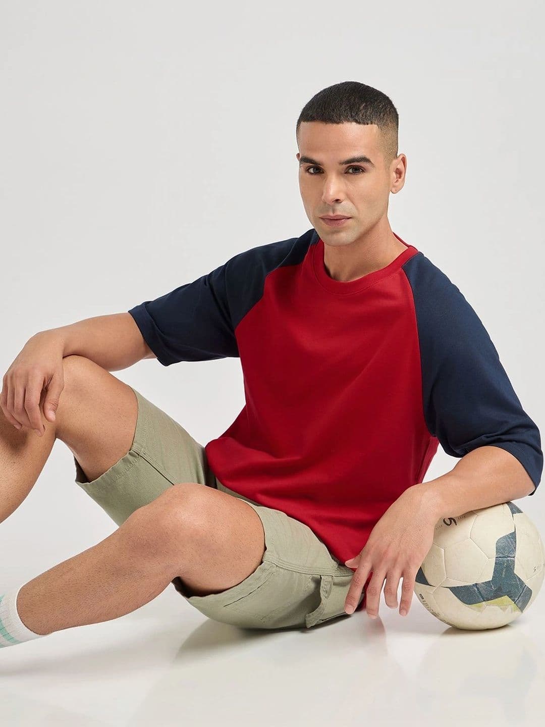 DILLINGER Men Solid Oversized Raglan Sleeve Cotton Tshirt - view 1