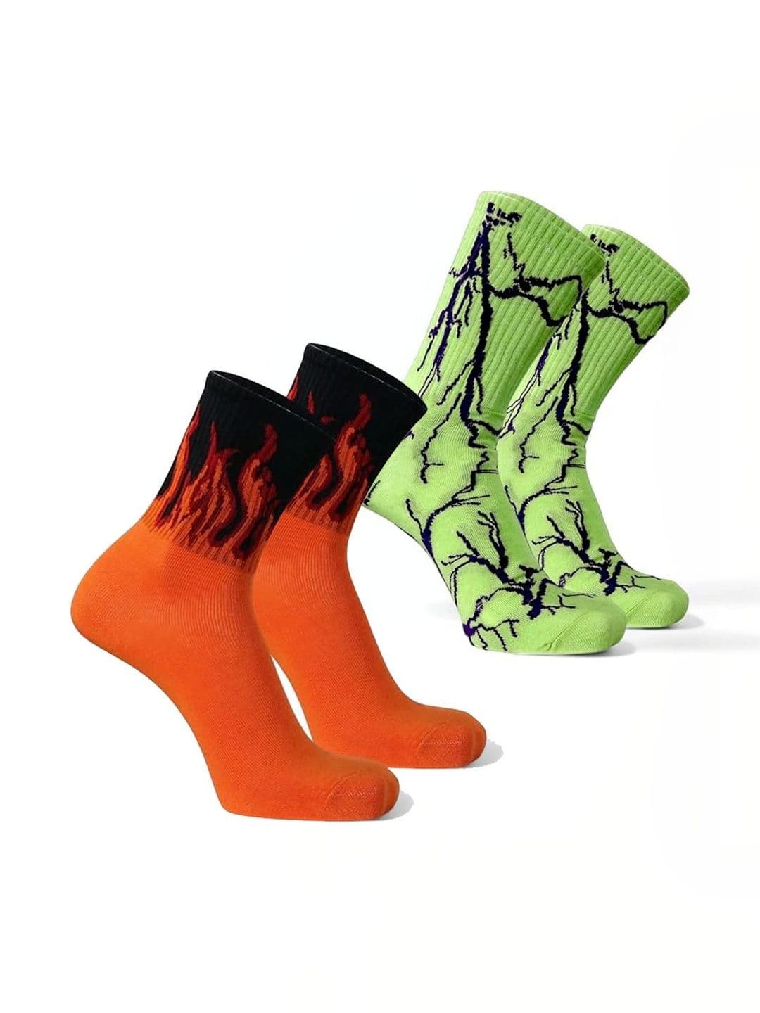 BEAR&BEYOND Men Pack of 2 Cotton Patterned Calf Length Socks - view 1