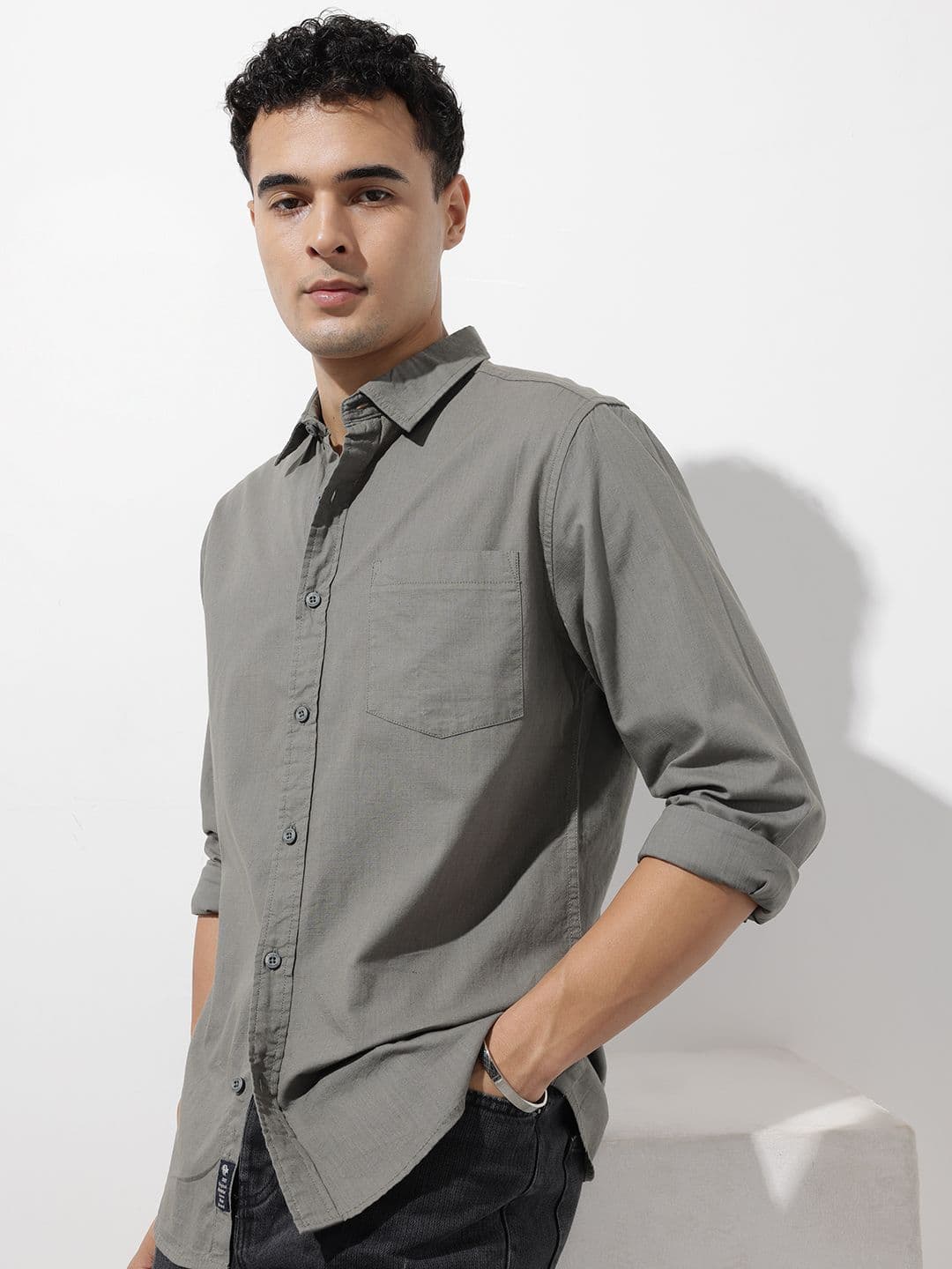 The Roadster Life Co. Cotton Linen Casual Shirt - view 1