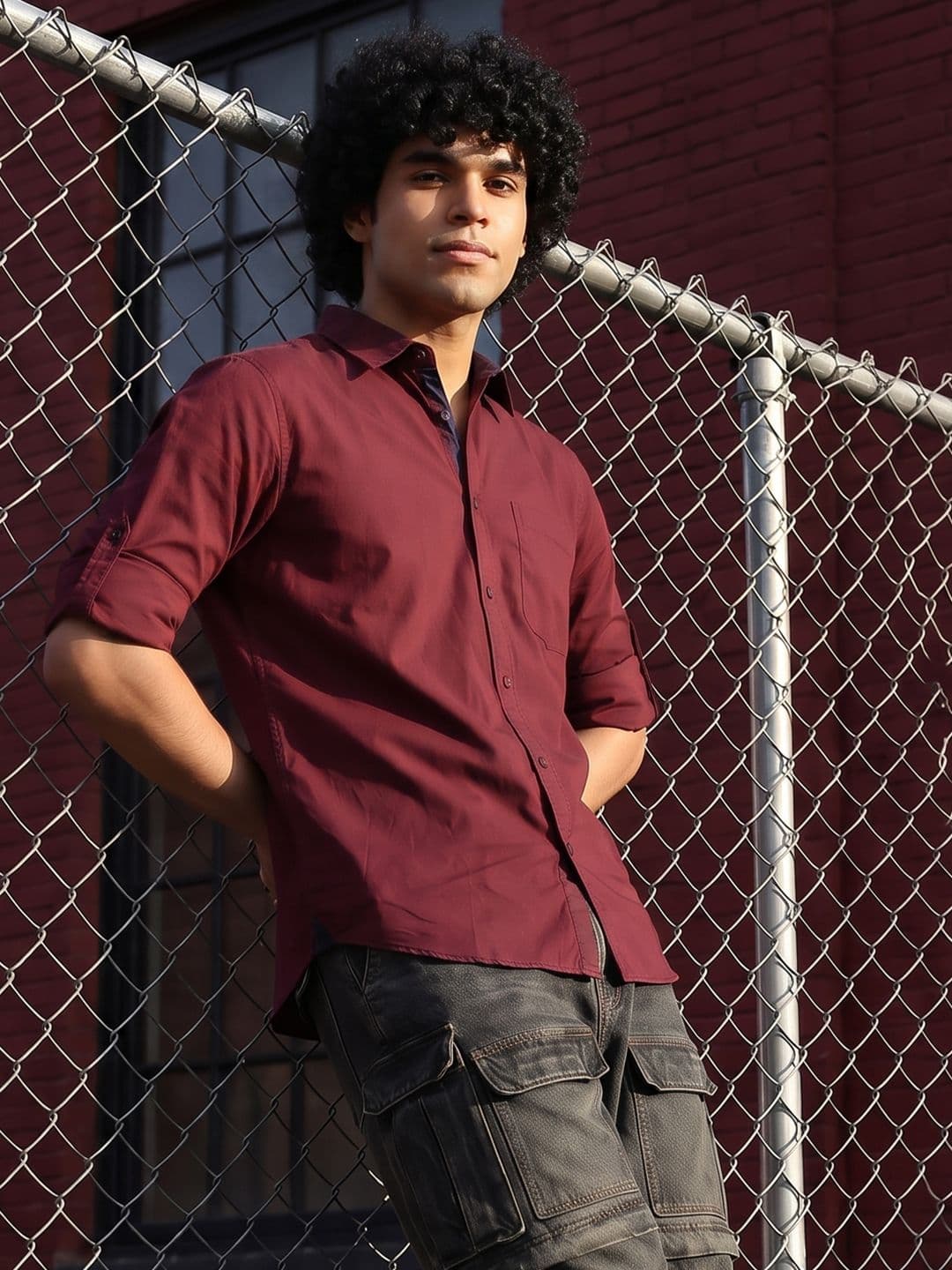 The Roadster Life Co. Spread Collar Pure Cotton Casual Shirt - view 1