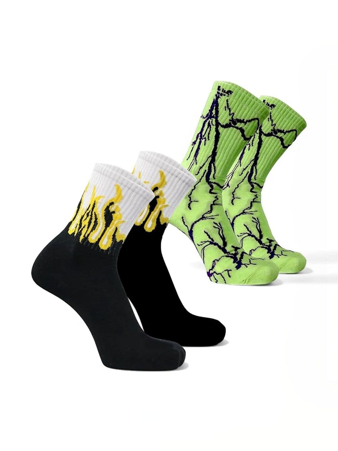 BEAR&BEYOND Men Pack of 2 Cotton Patterned Calf Length Socks - view 1