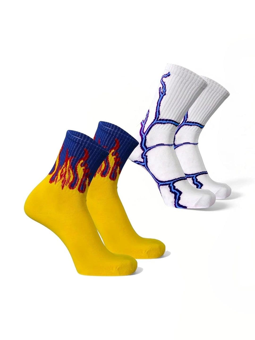 BEAR&BEYOND Men Pack of 2 Cotton Patterned Calf Length Socks - view 1
