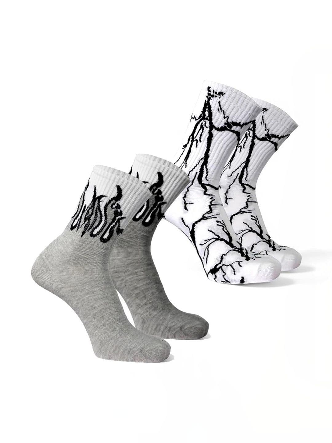 BEAR&BEYOND Men Pack of 2 Cotton Patterned Calf Length Socks - view 1