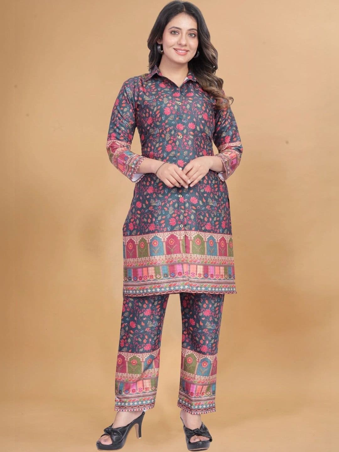 Moda Rapido Tropical Printed Tunic with Trousers - view 1